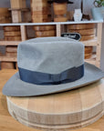 LEIFUR Adventure FEDORA | RABBIT DELUXE WESTERN FELT | ASH GRAY COLOR | SIZE 60, US 7 1/2