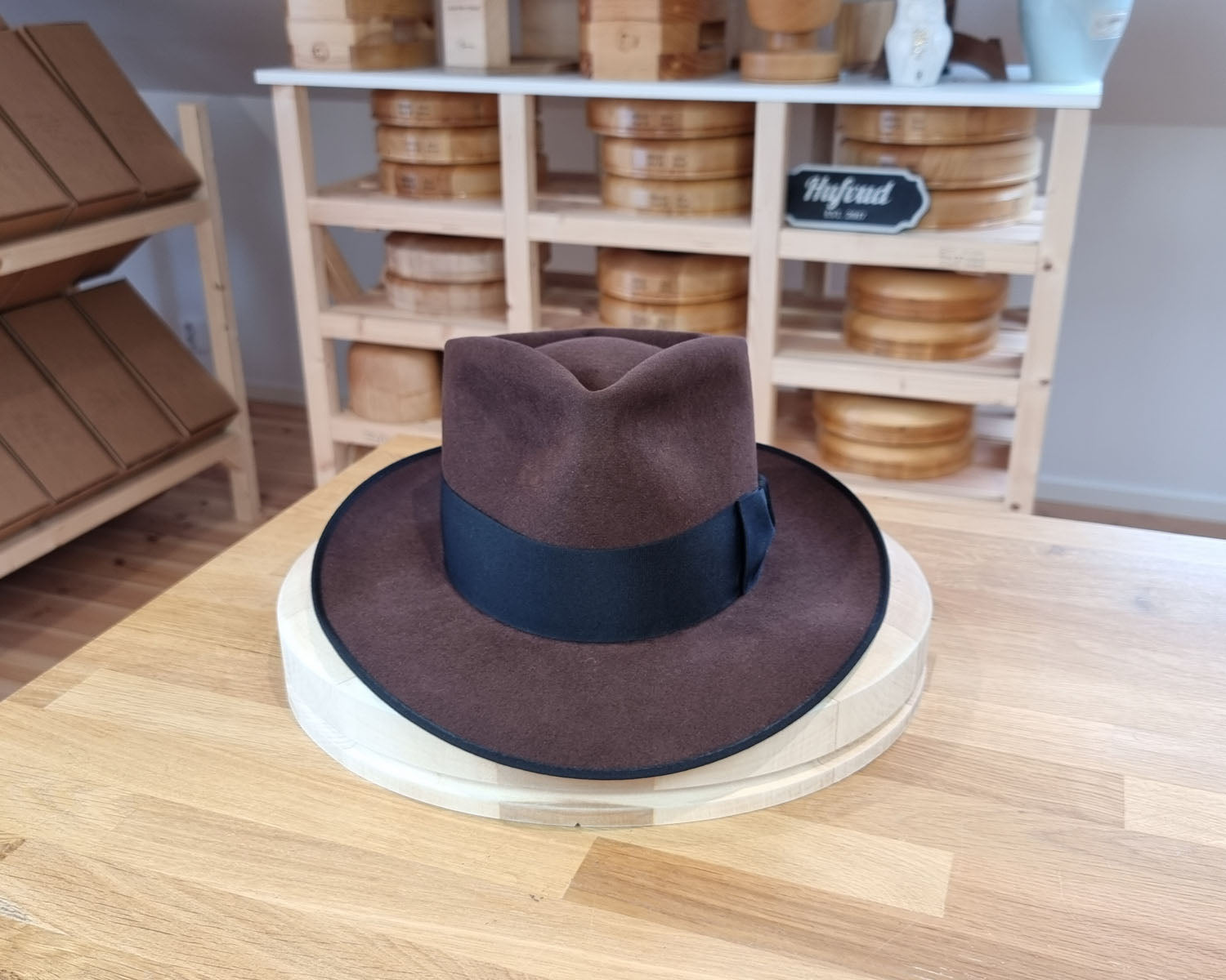 WHIPPET FEDORA | 50X BEAVER | DARK BROWN RUST  COLOR | SIZE 58, US 7 1/4