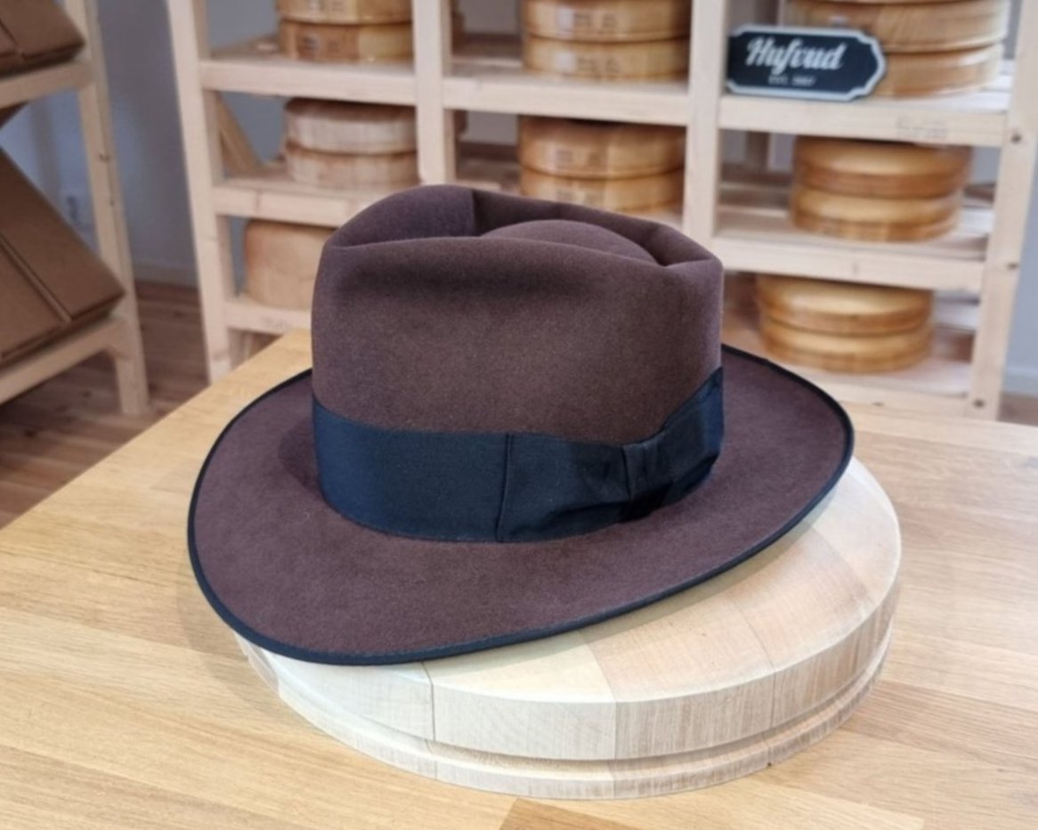 WHIPPET FEDORA | 50X BEAVER | DARK BROWN RUST  COLOR | SIZE 58, US 7 1/4