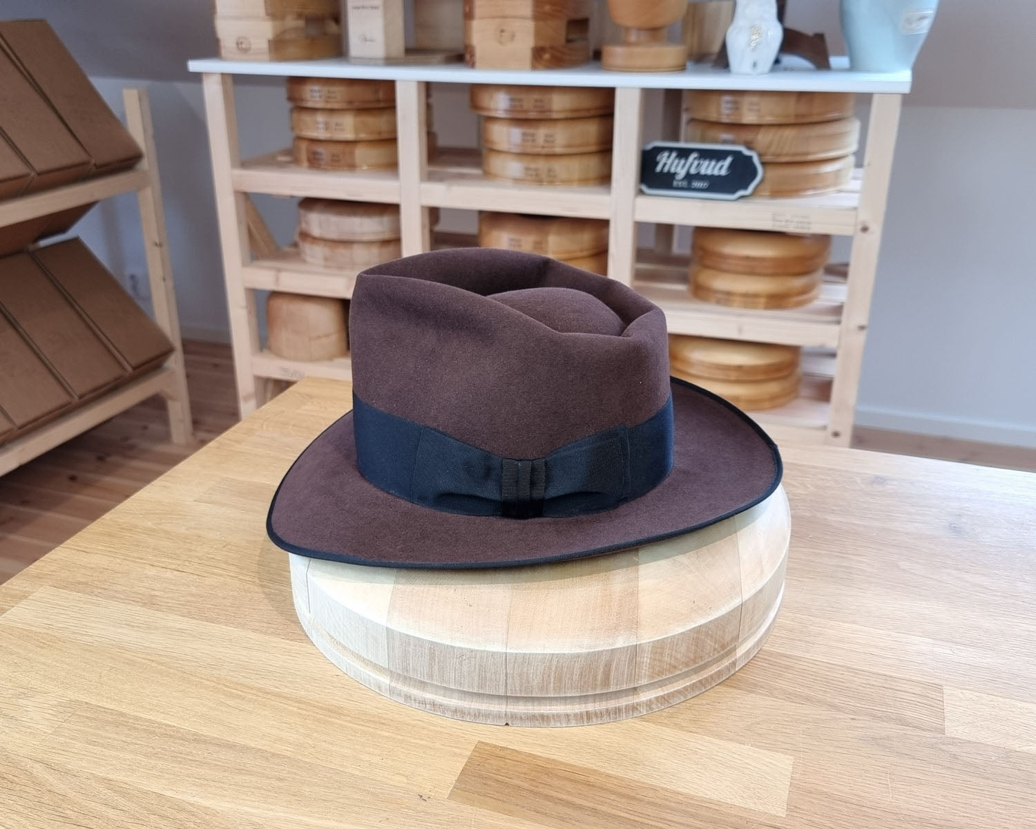 WHIPPET FEDORA | 50X BEAVER | DARK BROWN RUST  COLOR | SIZE 58, US 7 1/4