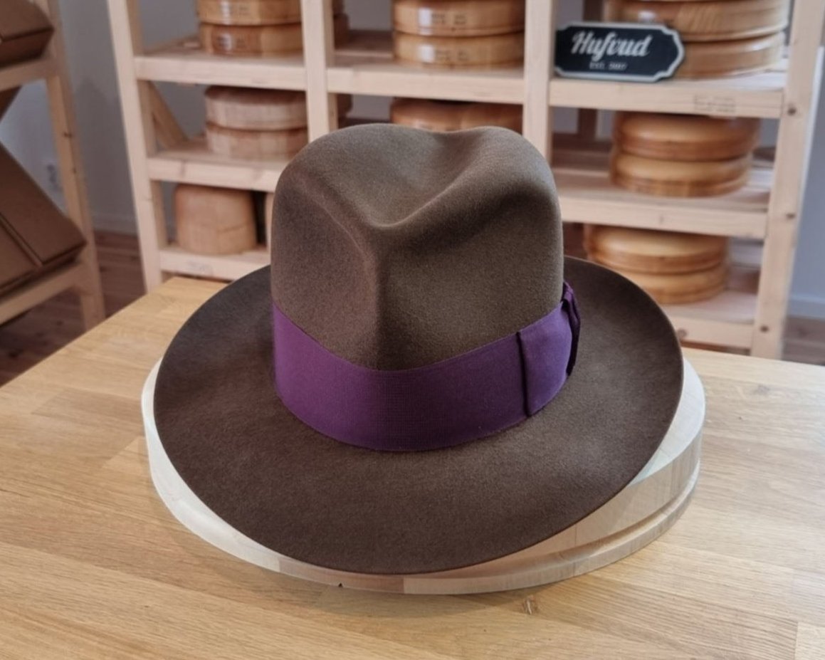 CAGNEY FEDORA | RABBIT & HARE DELUXE BLEND | SABLE BROWN COLOR | SIZE 61, US 7 5/8