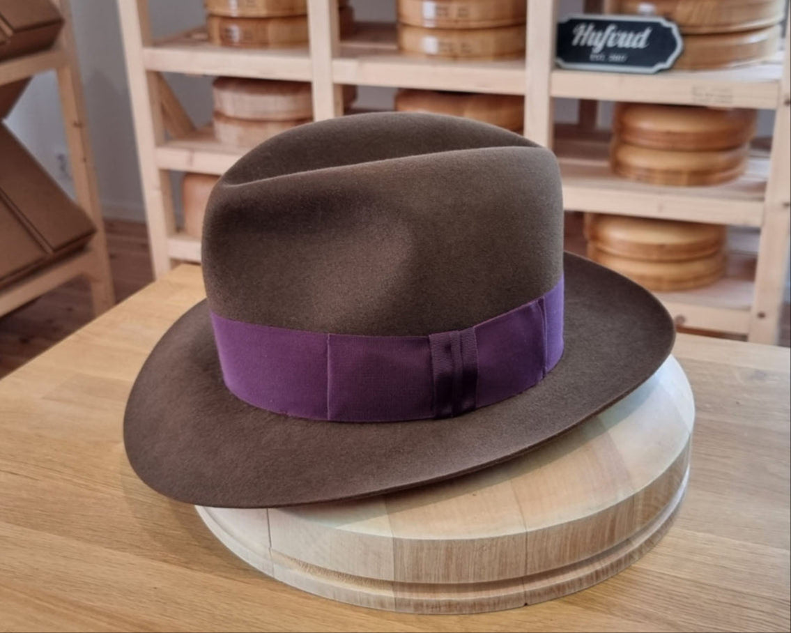 CAGNEY FEDORA | RABBIT & HARE DELUXE BLEND | SABLE BROWN COLOR | SIZE 61, US 7 5/8