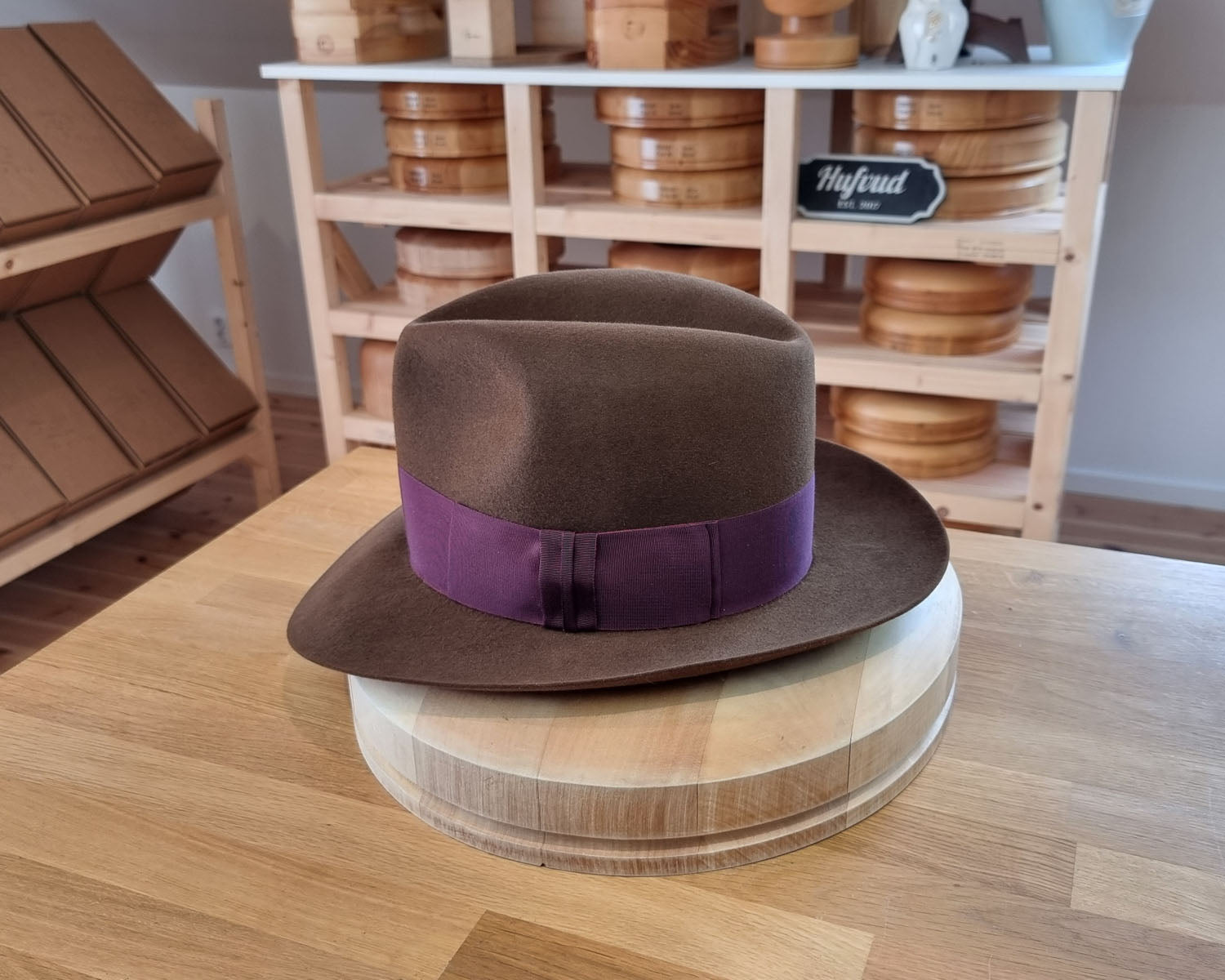 CAGNEY FEDORA | RABBIT & HARE DELUXE BLEND | SABLE BROWN COLOR | SIZE 61, US 7 5/8