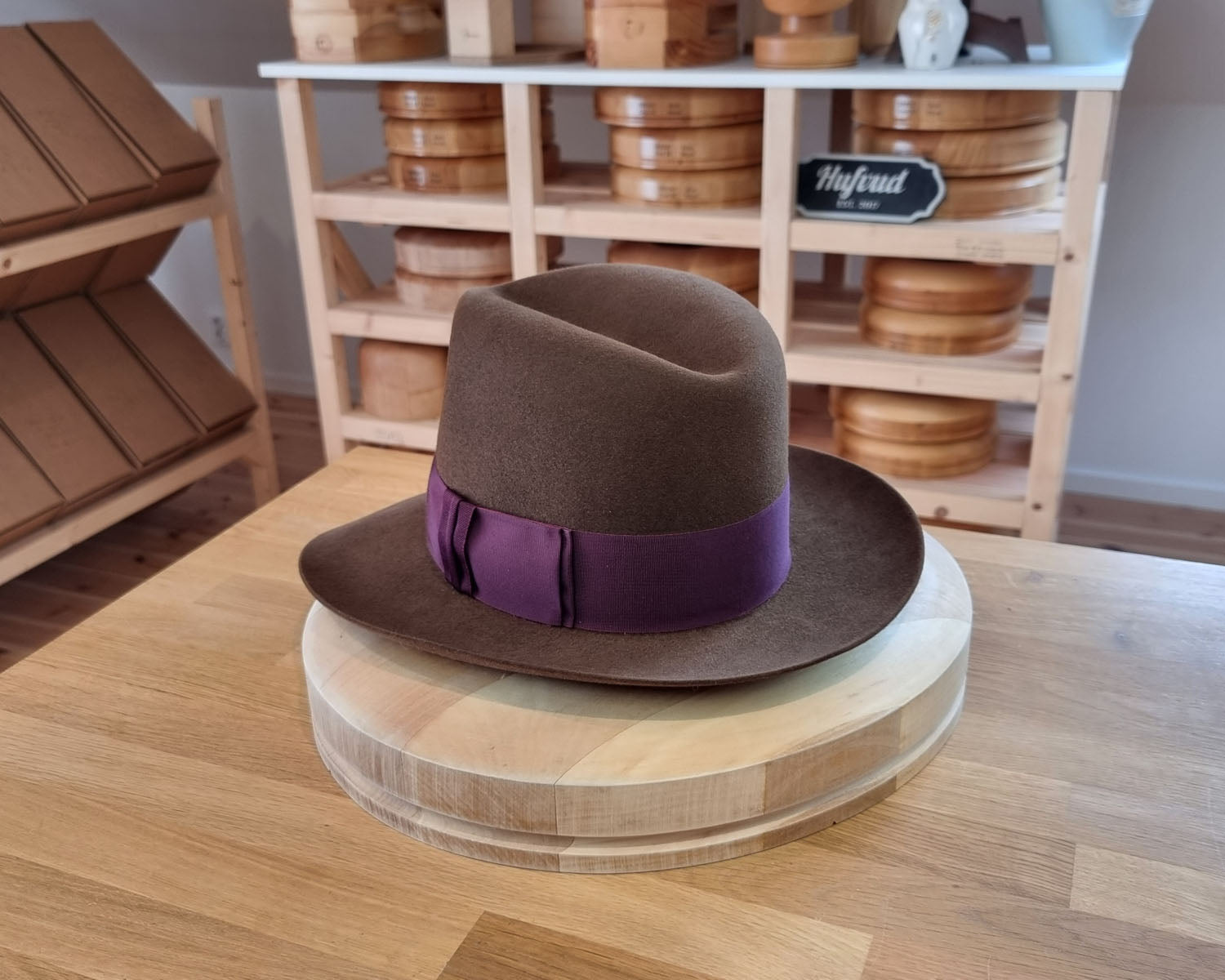 CAGNEY FEDORA | RABBIT & HARE DELUXE BLEND | SABLE BROWN COLOR | SIZE 61, US 7 5/8
