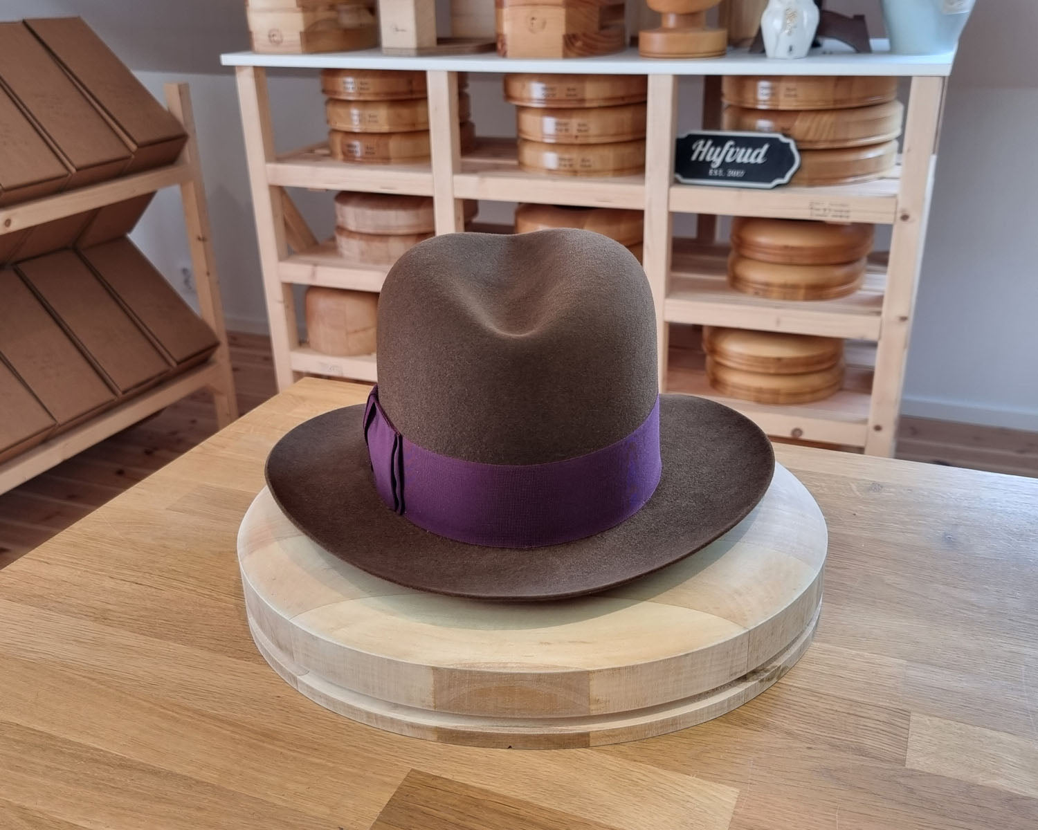 CAGNEY FEDORA | RABBIT & HARE DELUXE BLEND | SABLE BROWN COLOR | SIZE 61, US 7 5/8