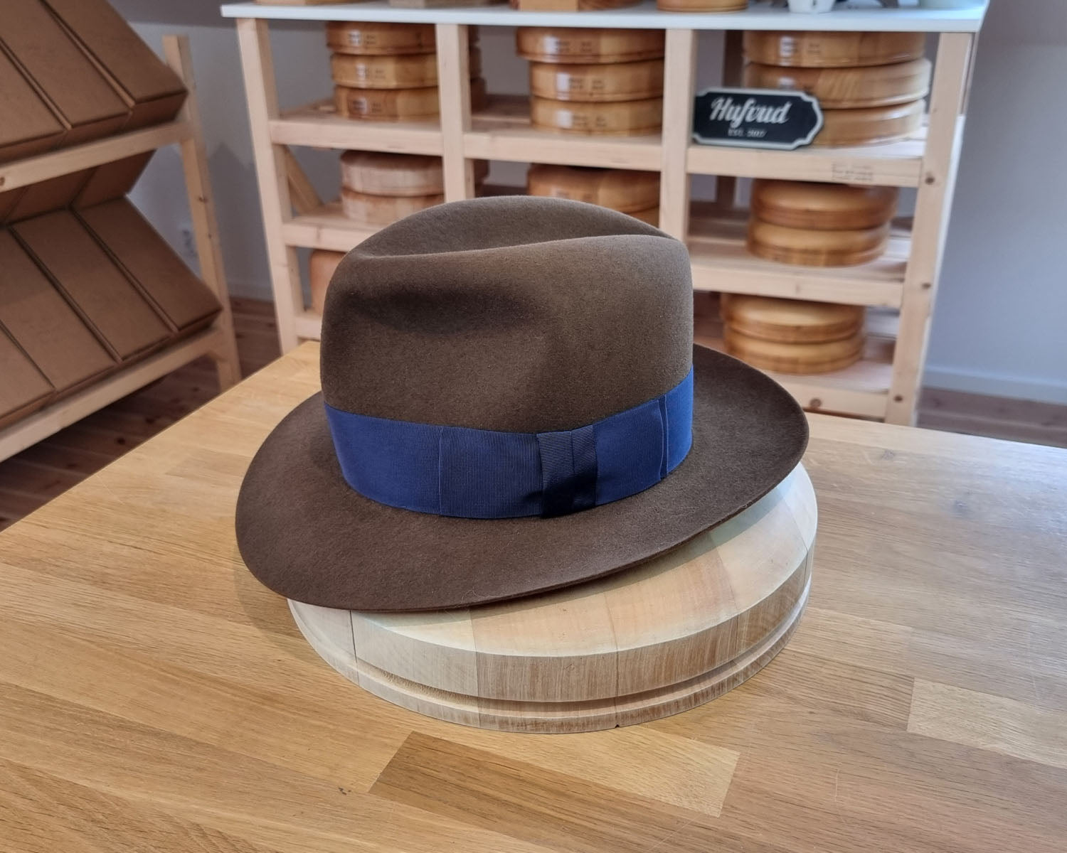 CAGNEY FEDORA | RABBIT & HARE DELUXE BLEND | SABLE BROWN COLOR | SIZE 60, US 7 1/2