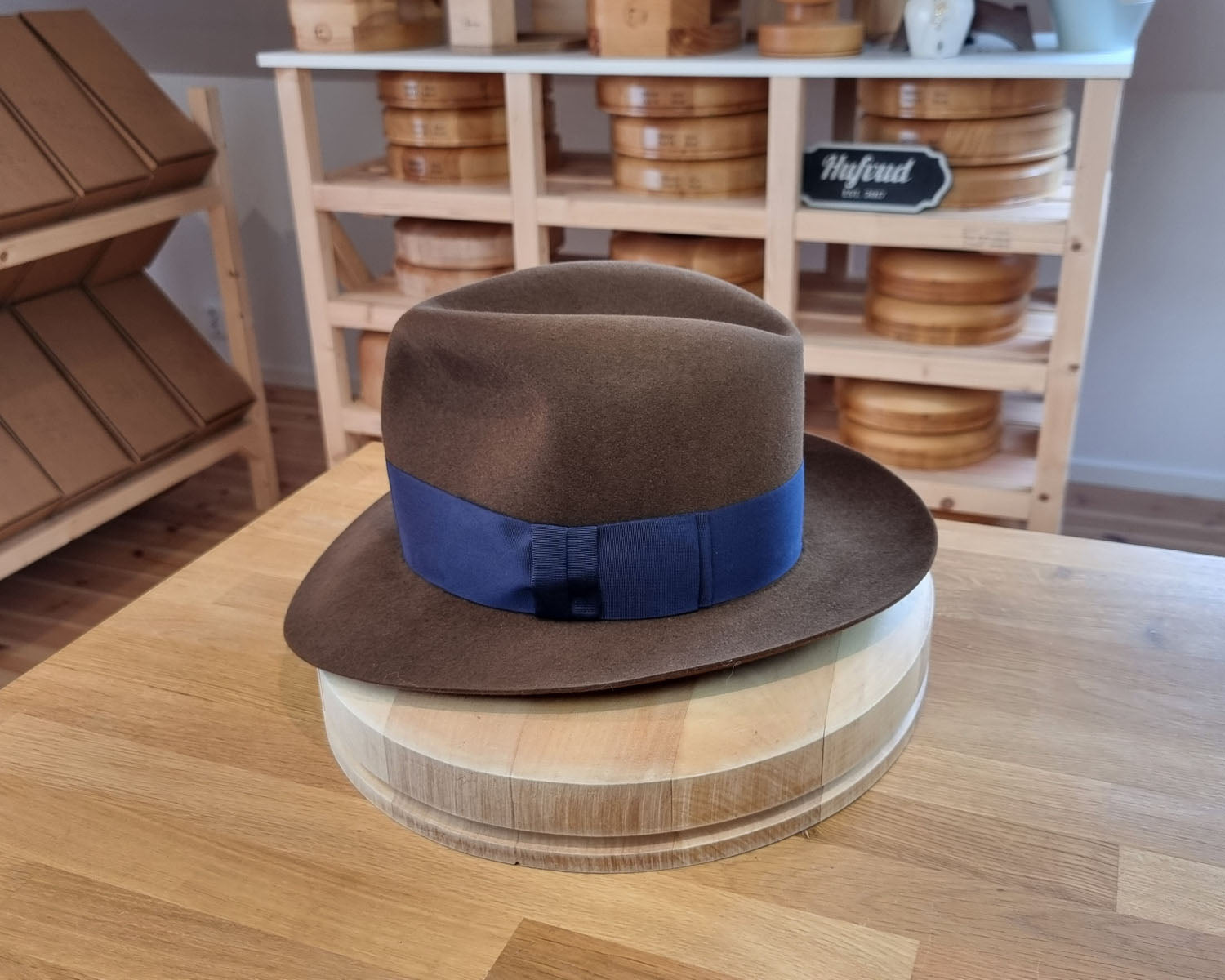 CAGNEY FEDORA | RABBIT & HARE DELUXE BLEND | SABLE BROWN COLOR | SIZE 60, US 7 1/2