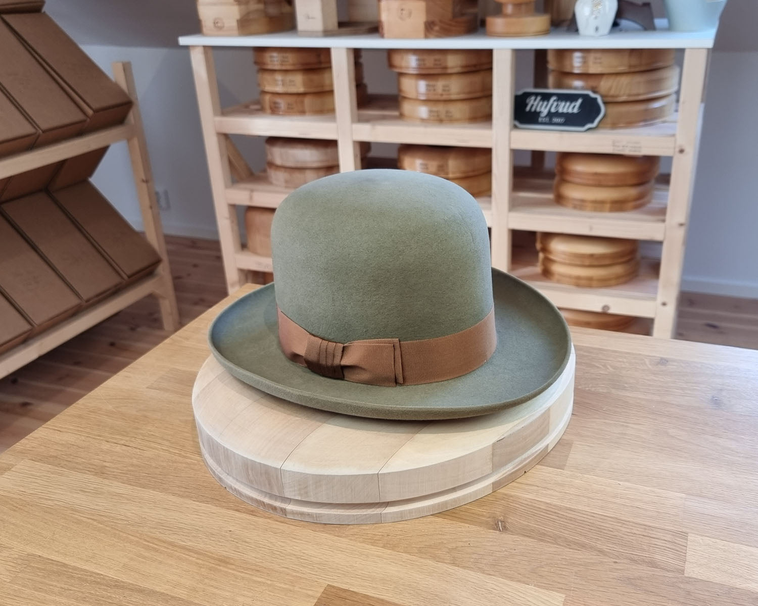 WESTERN UPCYCLE | 3X BEAVER | SAGE GREEN COLOR | SIZE 58, US 7 1/4