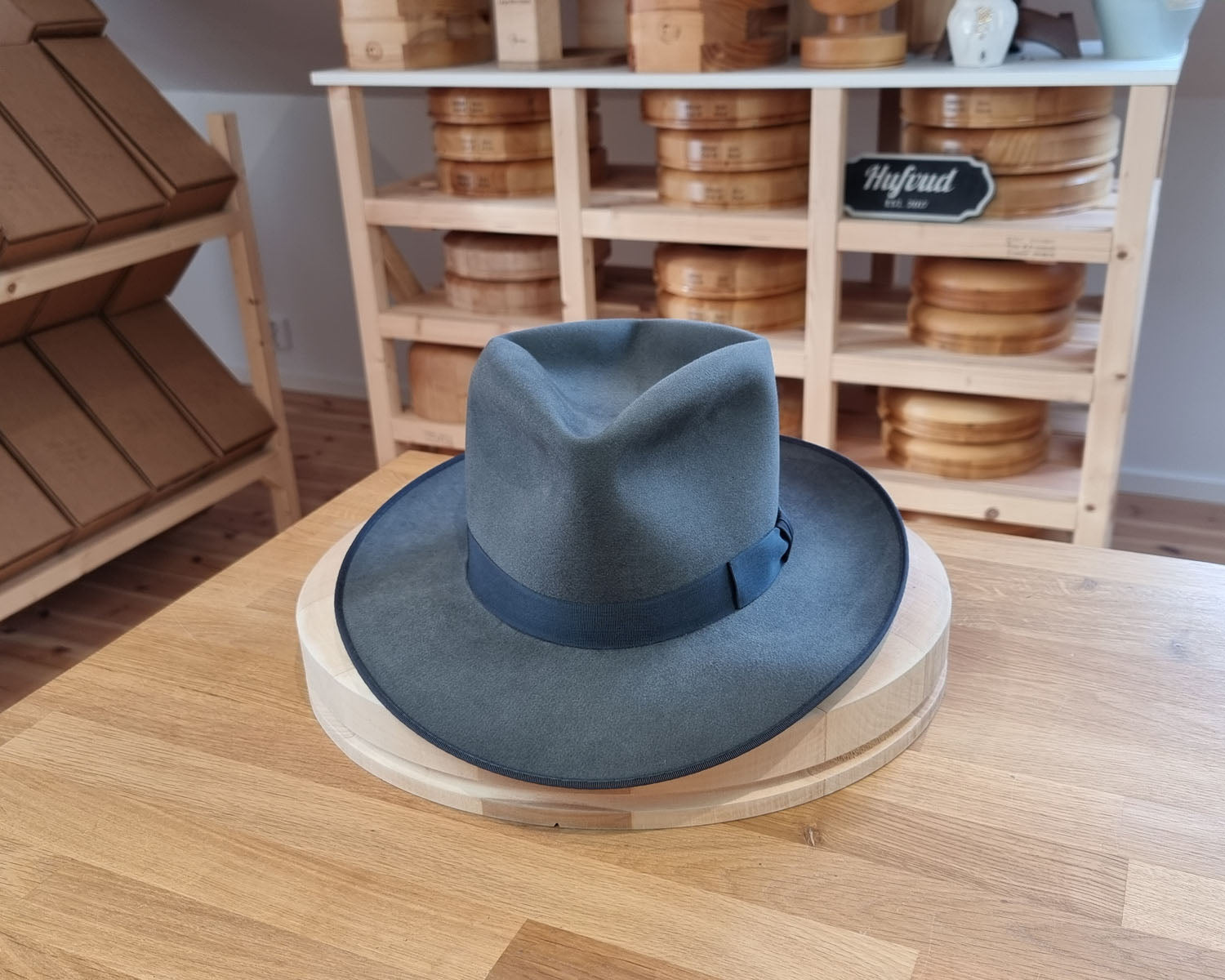 PLAYBOY FEDORA | BEAVER HUNDRED | EMERALD GRAY COLOR | SIZE 57, US 7 1/8