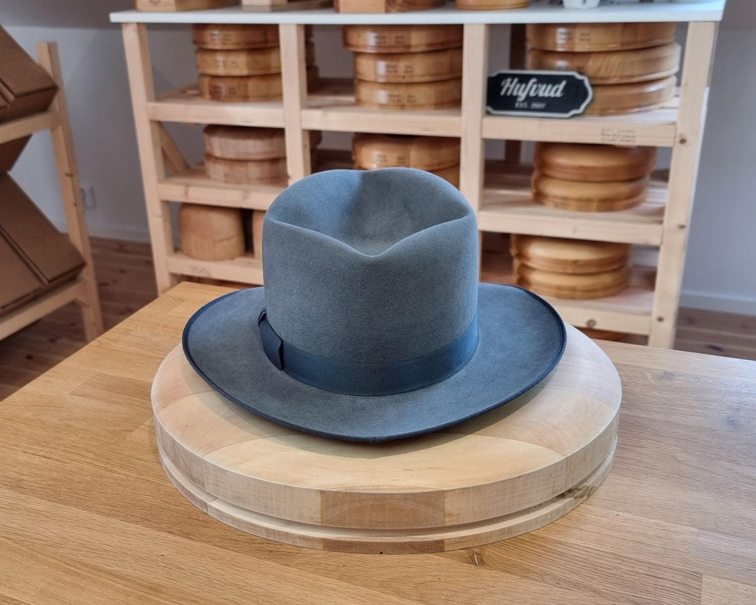 PLAYBOY FEDORA | BEAVER HUNDRED | EMERALD GRAY COLOR | SIZE 57, US 7 1/8