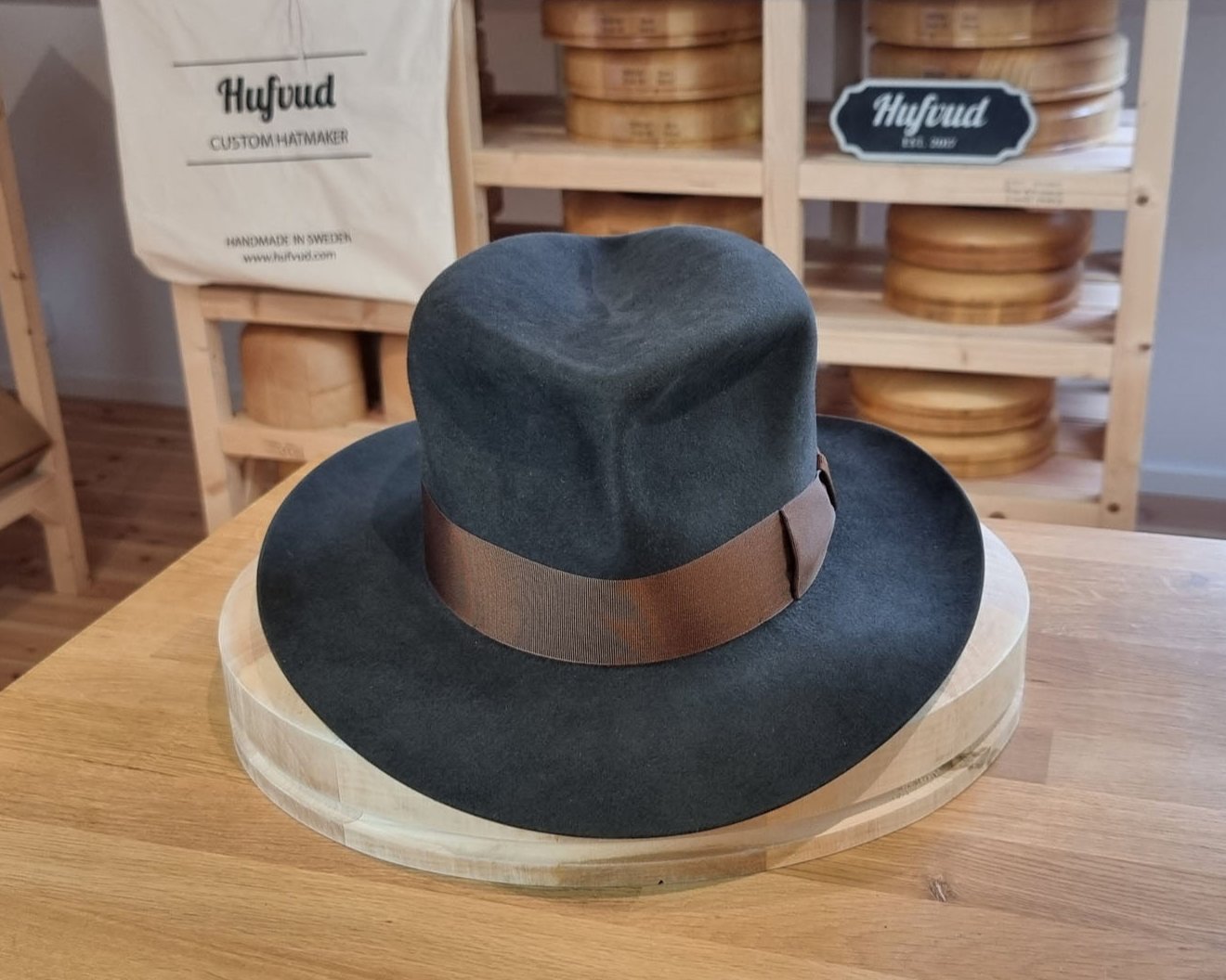 LEIFUR Adventure FEDORA | BEAVER HUNDRED WESTERN WEIGHT | ANTRACITE GRAY COLOR | SIZE 59, US 7 3/8