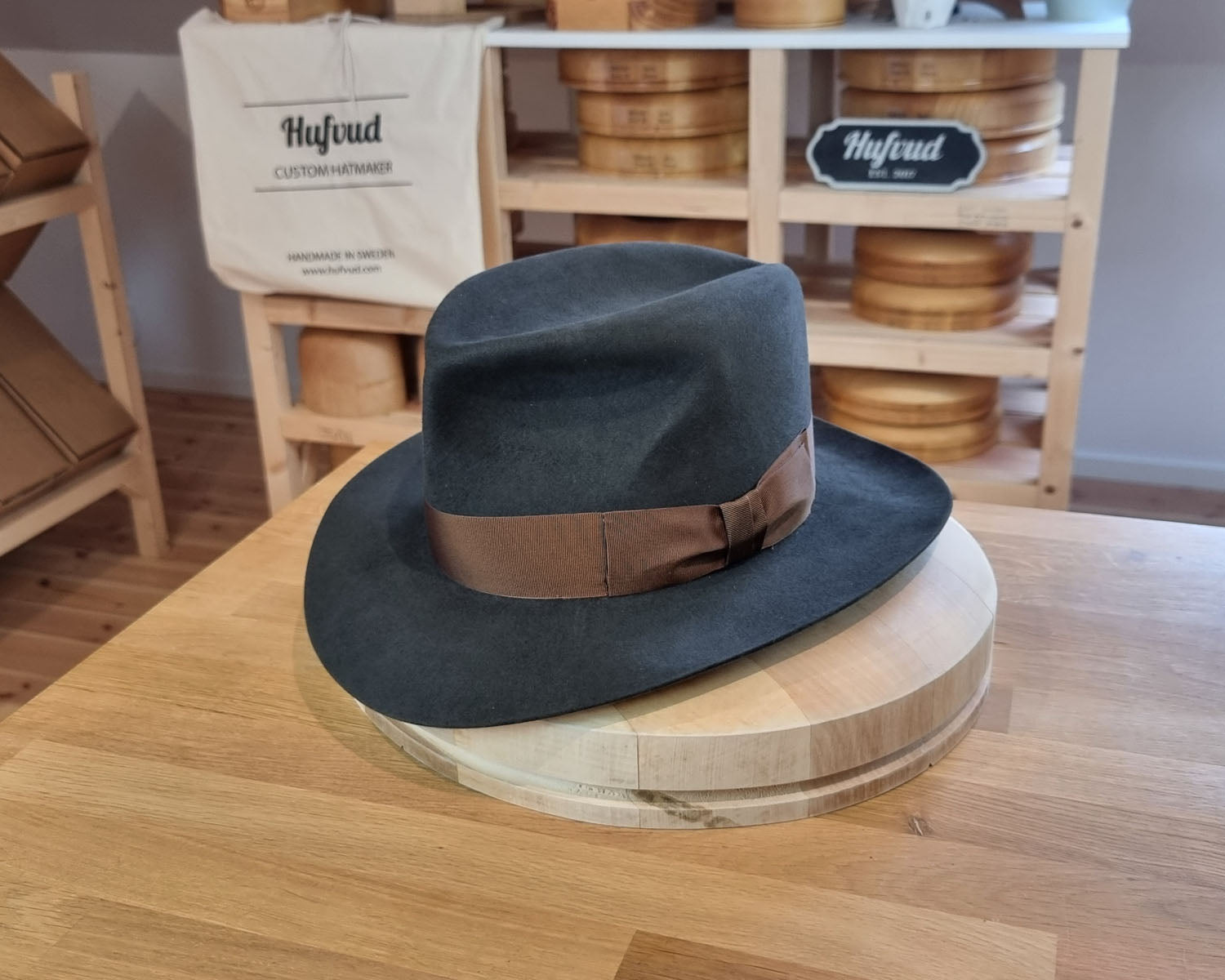 LEIFUR Adventure FEDORA | BEAVER HUNDRED WESTERN WEIGHT | ANTRACITE GRAY COLOR | SIZE 59, US 7 3/8