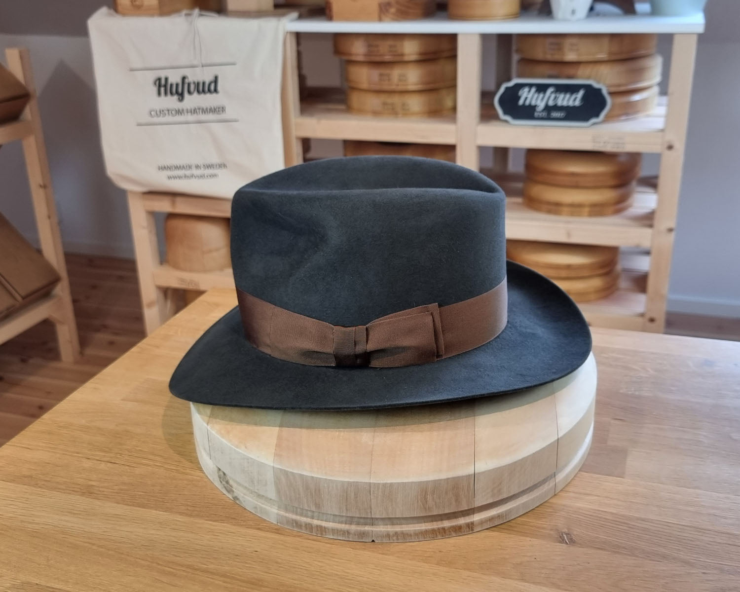 LEIFUR Adventure FEDORA | BEAVER HUNDRED WESTERN WEIGHT | ANTRACITE GRAY COLOR | SIZE 59, US 7 3/8