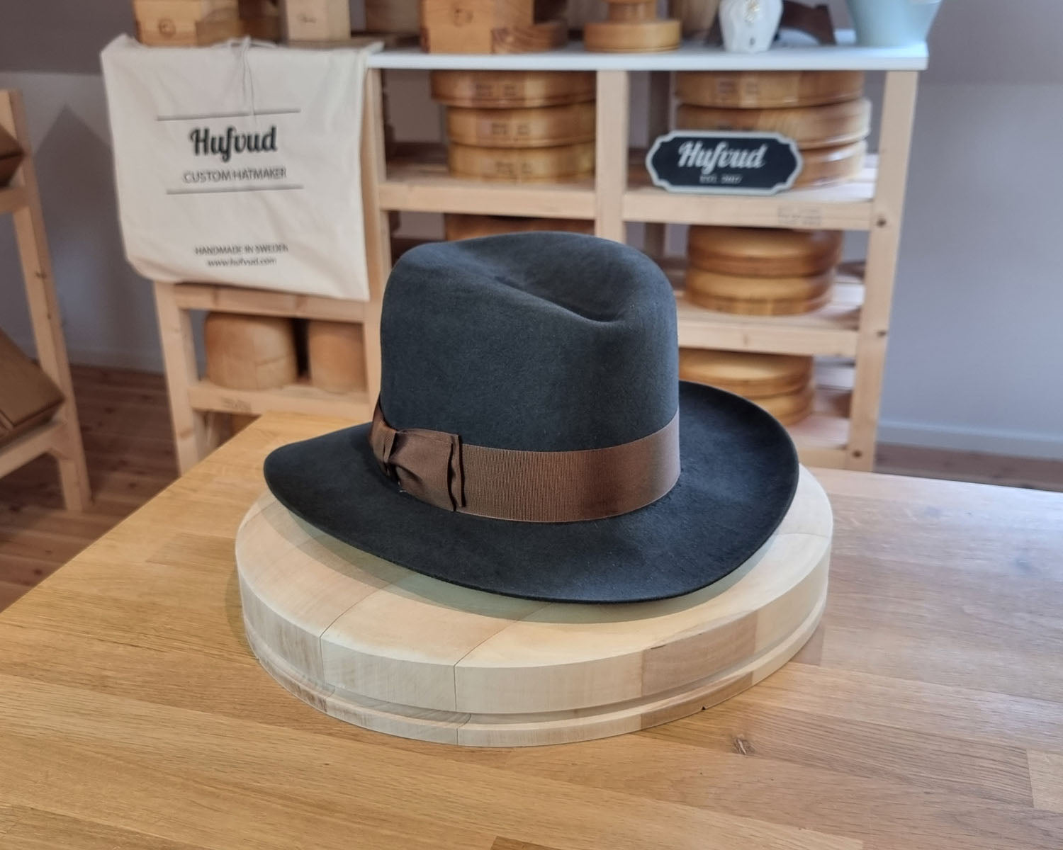 LEIFUR Adventure FEDORA | BEAVER HUNDRED WESTERN WEIGHT | ANTRACITE GRAY COLOR | SIZE 59, US 7 3/8
