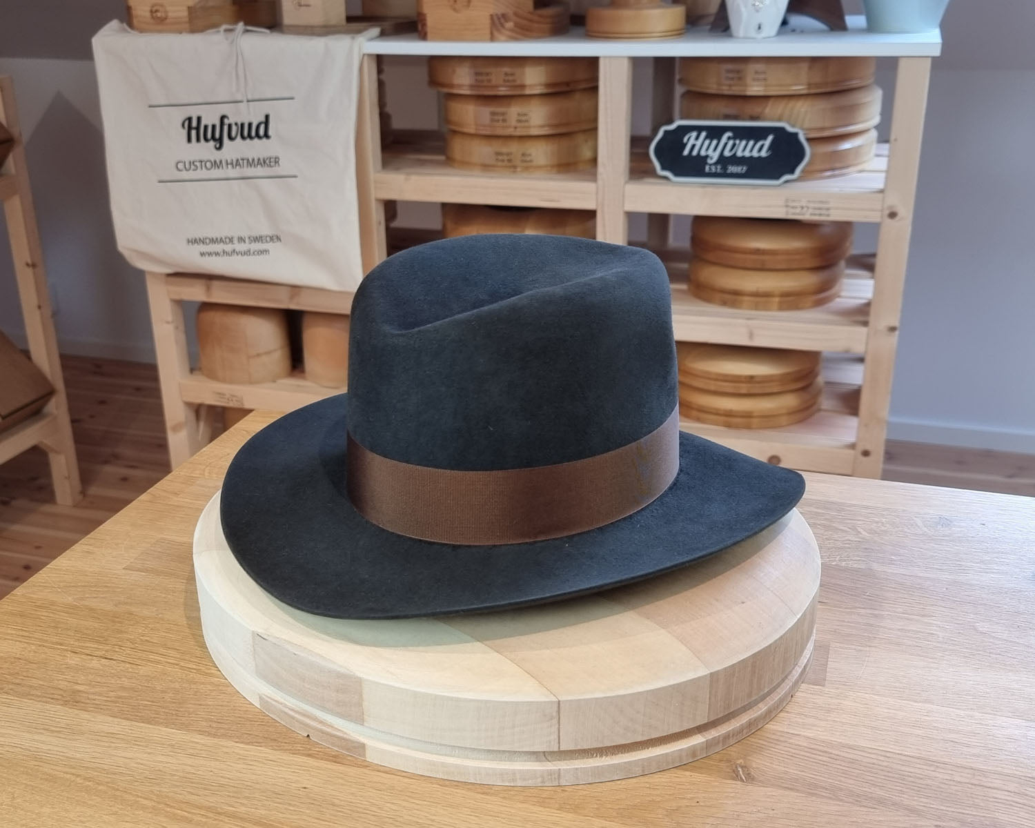 LEIFUR Adventure FEDORA | BEAVER HUNDRED WESTERN WEIGHT | ANTRACITE GRAY COLOR | SIZE 59, US 7 3/8