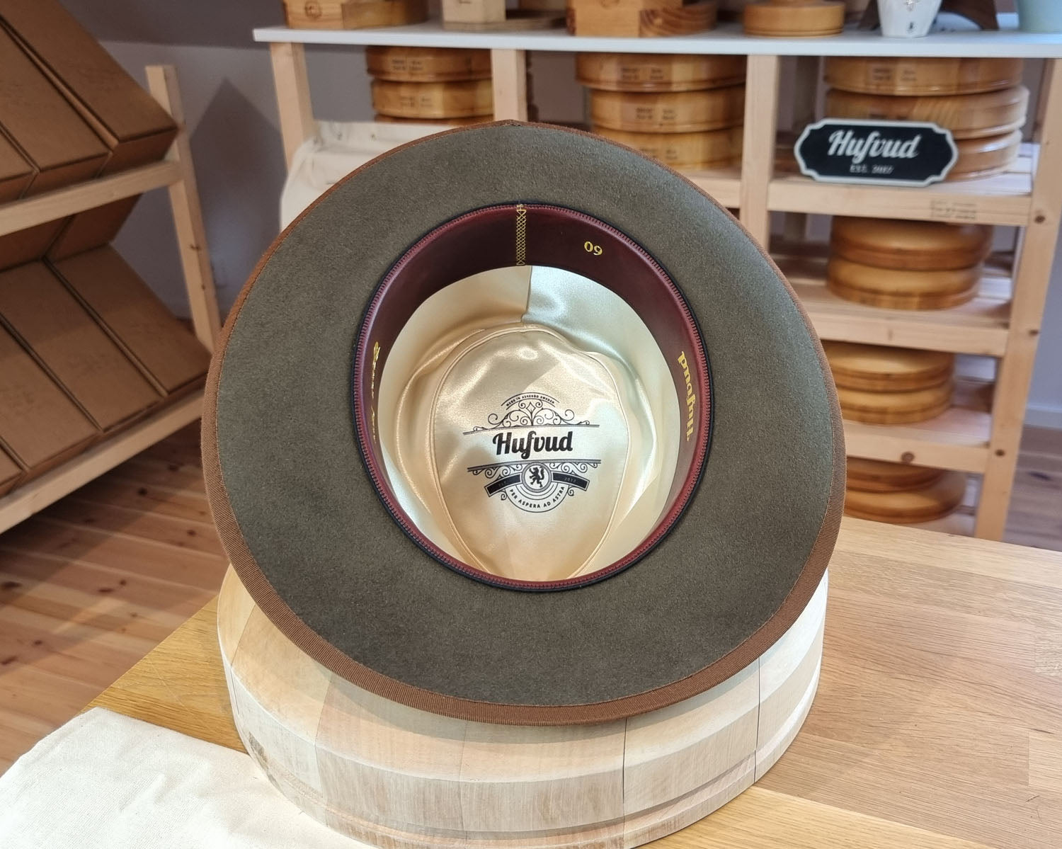 WHIPPET FEDORA | BEAVER FIFTY | OLIVE GREEN COLOR | SIZE 60, US 7 1/2