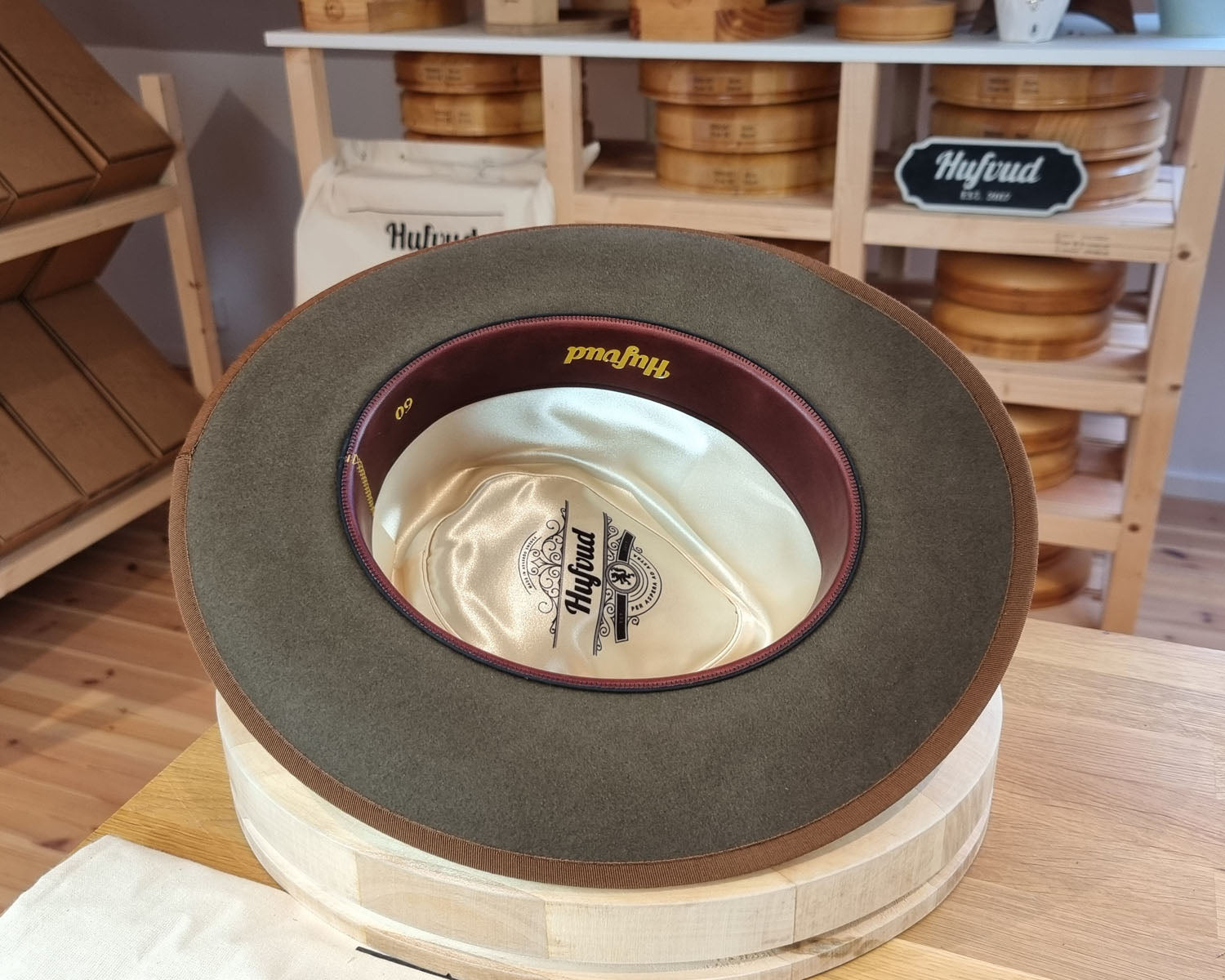 WHIPPET FEDORA | BEAVER FIFTY | OLIVE GREEN COLOR | SIZE 60, US 7 1/2