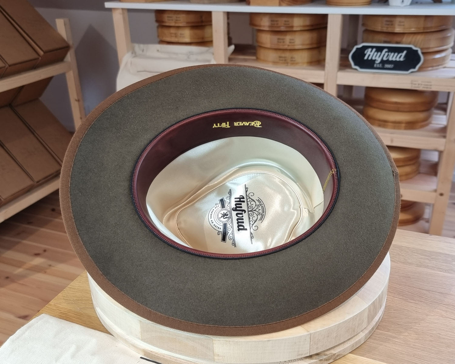 WHIPPET FEDORA | BEAVER FIFTY | OLIVE GREEN COLOR | SIZE 60, US 7 1/2