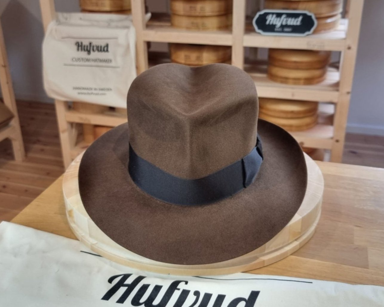 LEIFUR Lucky FEDORA | BEAVER HUNDRED | SABLE BROWN | SIZE 60, US 7 1/2