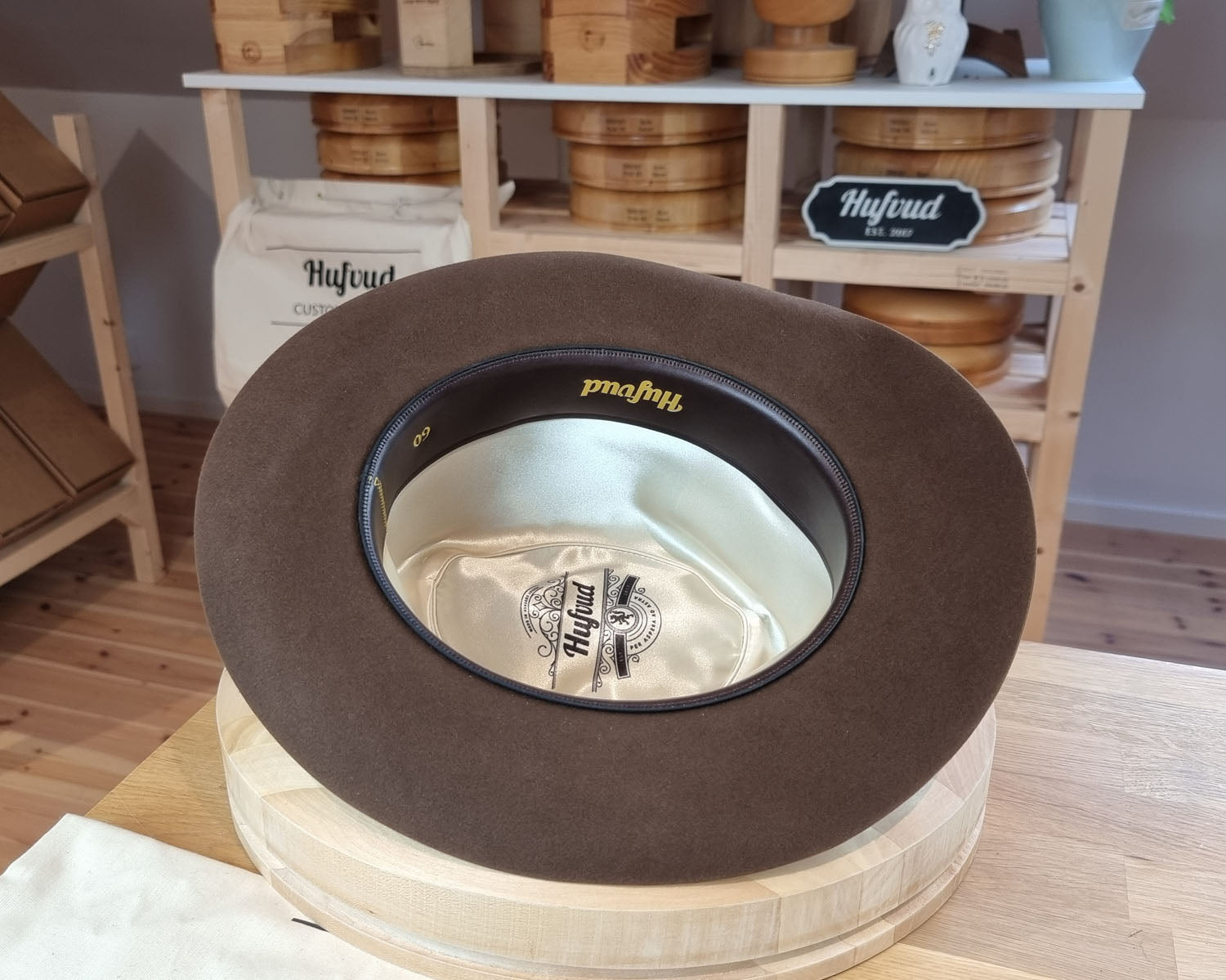 LEIFUR Lucky FEDORA | BEAVER HUNDRED | SABLE BROWN | SIZE 60, US 7 1/2