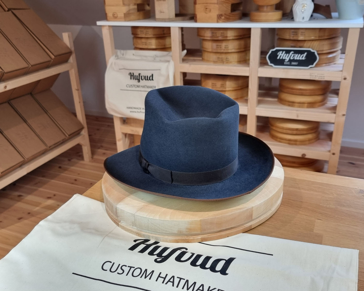 PLAYBOY FEDORA | BEAVER FIFTY | STEEL COLOR | SIZE 62, US 7 3/4