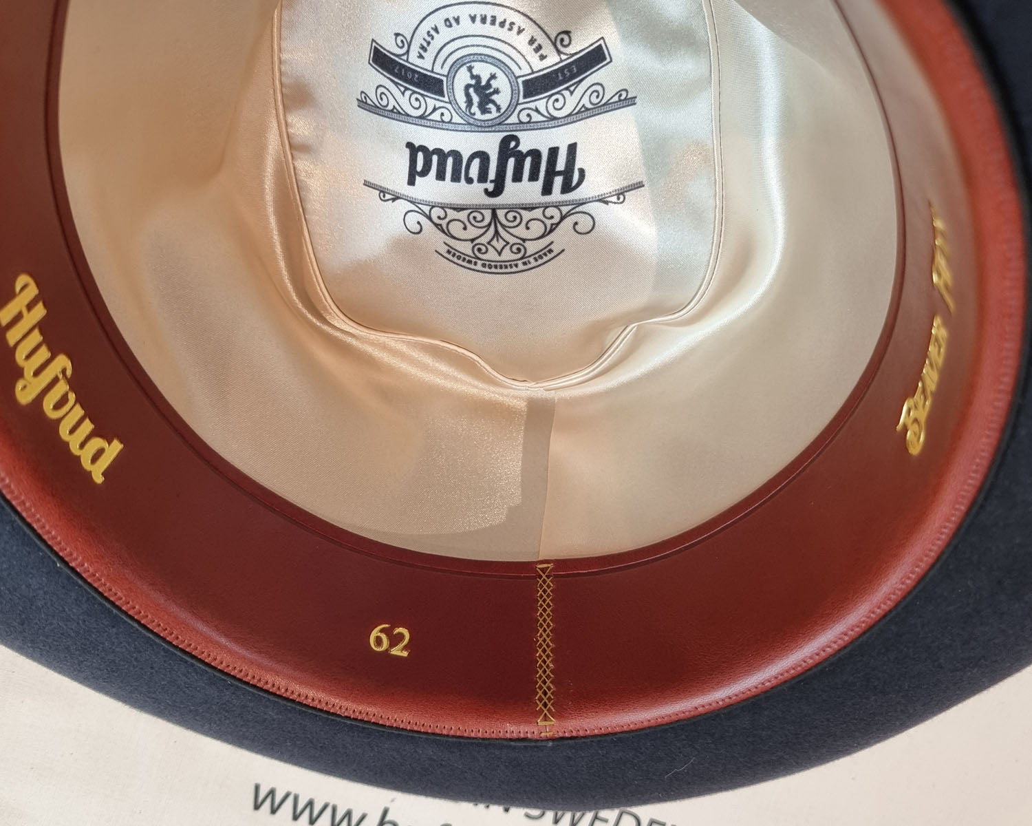 PLAYBOY FEDORA | BEAVER FIFTY | STEEL COLOR | SIZE 62, US 7 3/4