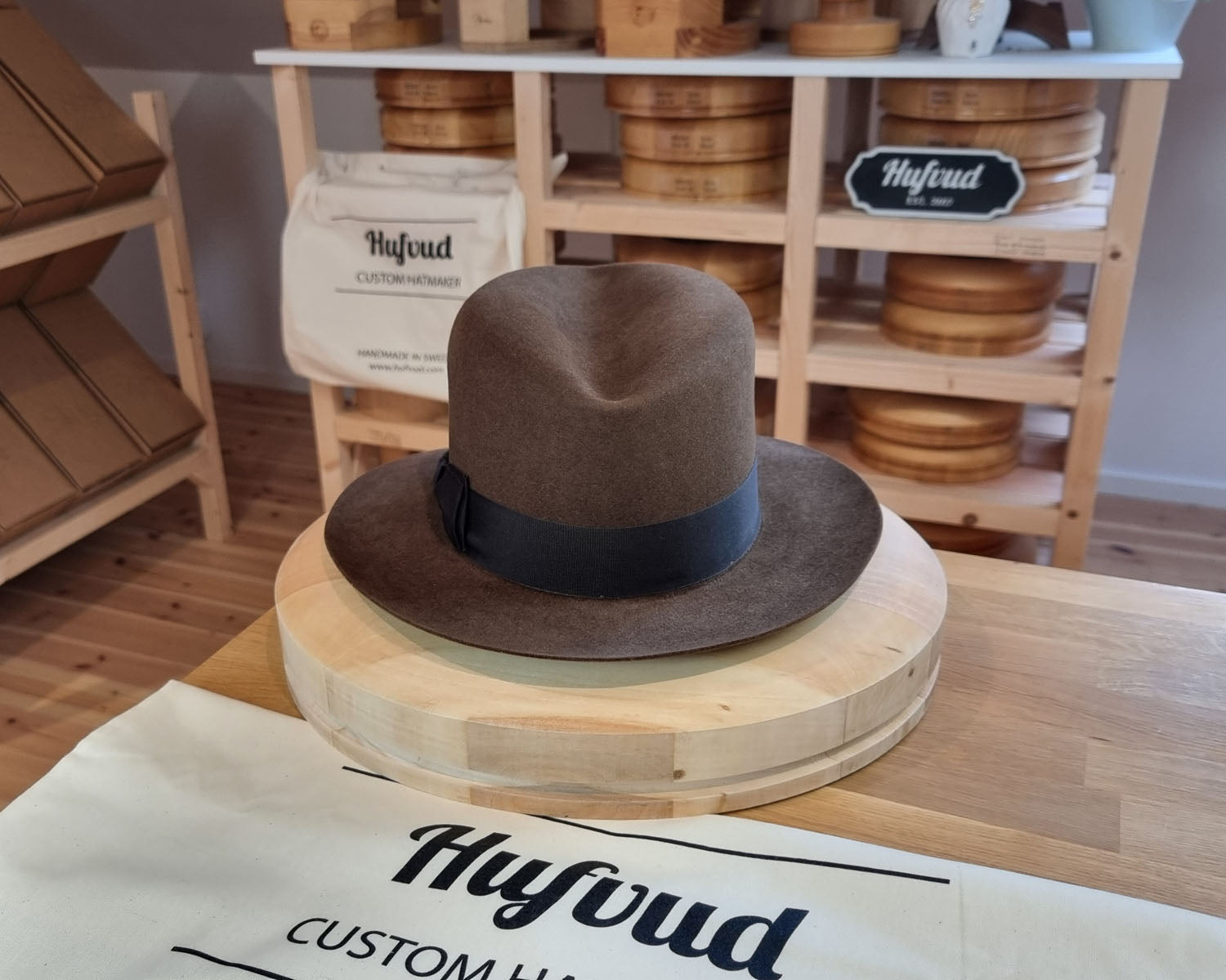 LEIFUR Lucky FEDORA | BEAVER FIFTY | SABLE BROWN | SIZE 59, US 7 3/8