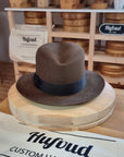 LEIFUR Lucky FEDORA | BEAVER FIFTY | SABLE BROWN | SIZE 59, US 7 3/8