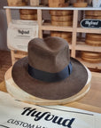 LEIFUR Lucky FEDORA | BEAVER FIFTY | SABLE BROWN | SIZE 59, US 7 3/8