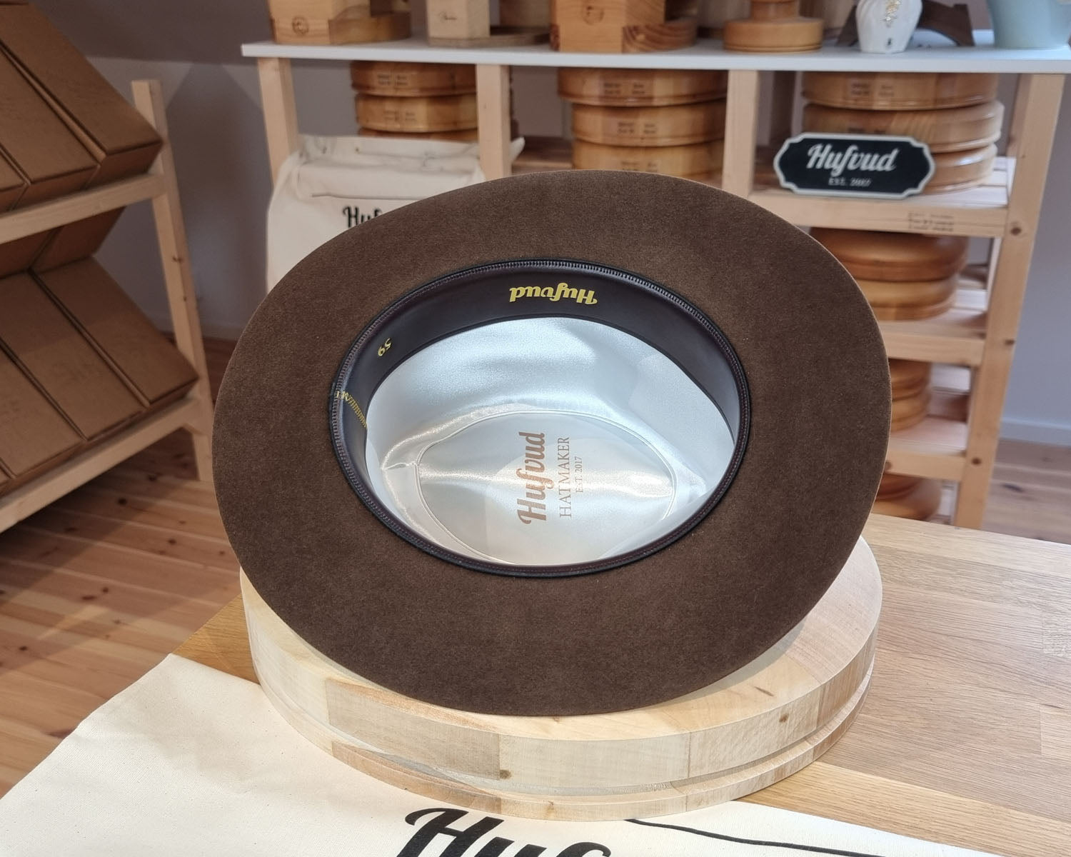 LEIFUR Lucky FEDORA | BEAVER FIFTY | SABLE BROWN | SIZE 59, US 7 3/8