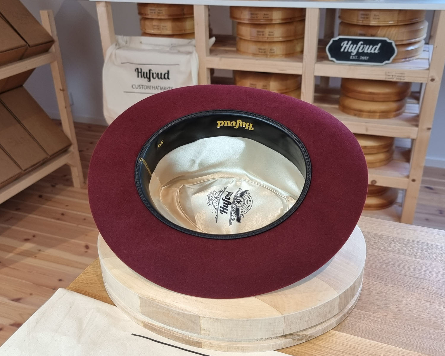 FLOKI FEDORA | RABBIT & HARE DELUXE FELT | BURGUNDY COLOR | SIZE 59, US 7 3/8