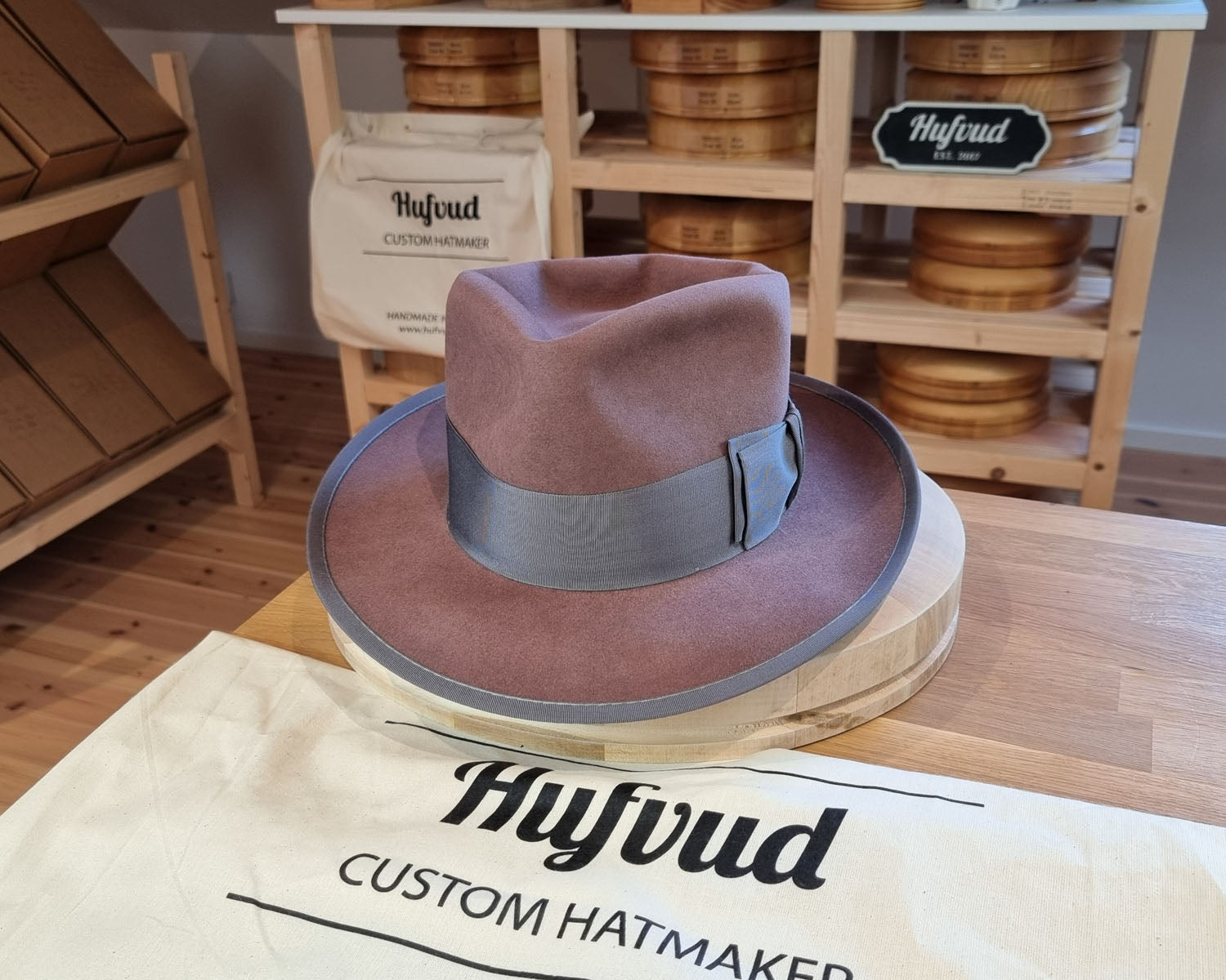WHIPPET FEDORA | BEAVER FIFTY | DUSTY ROSE COLOR | SIZE 61, US 7 5/8