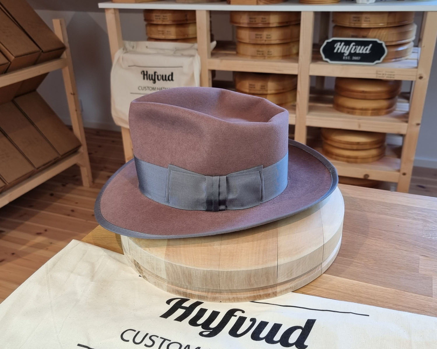 WHIPPET FEDORA | BEAVER FIFTY | DUSTY ROSE COLOR | SIZE 61, US 7 5/8