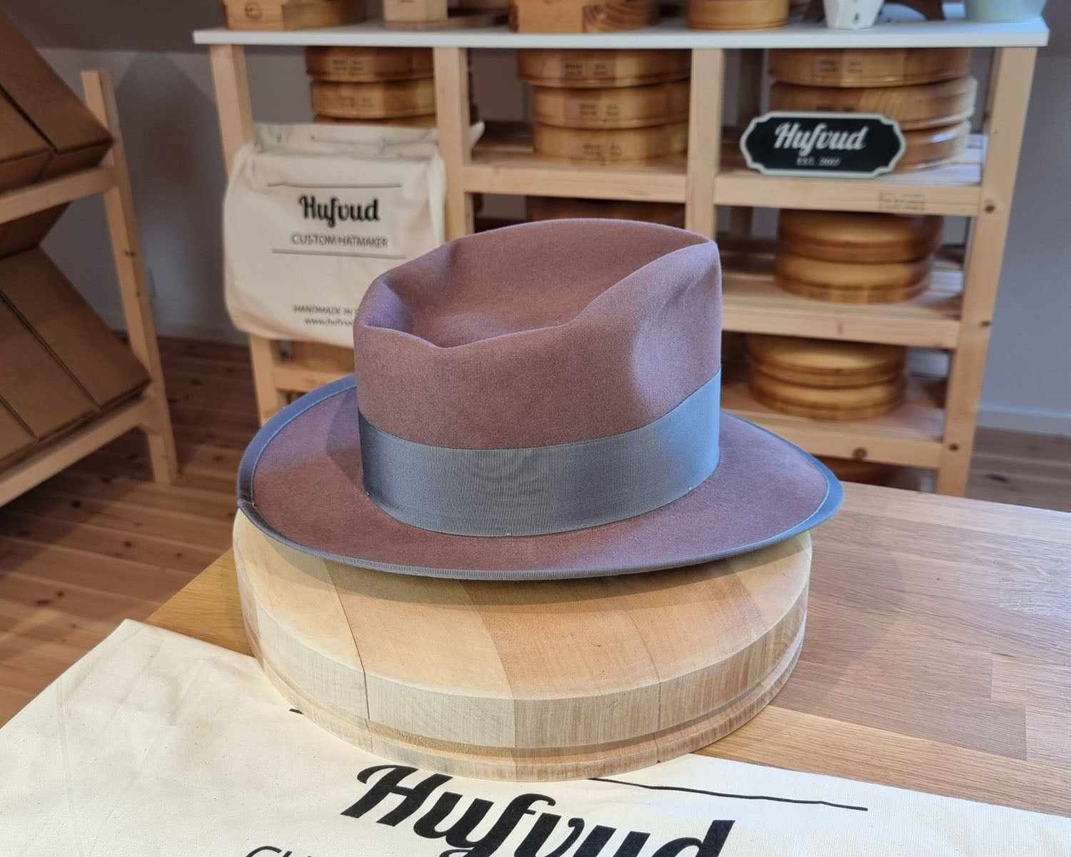 WHIPPET FEDORA | BEAVER FIFTY | DUSTY ROSE COLOR | SIZE 61, US 7 5/8