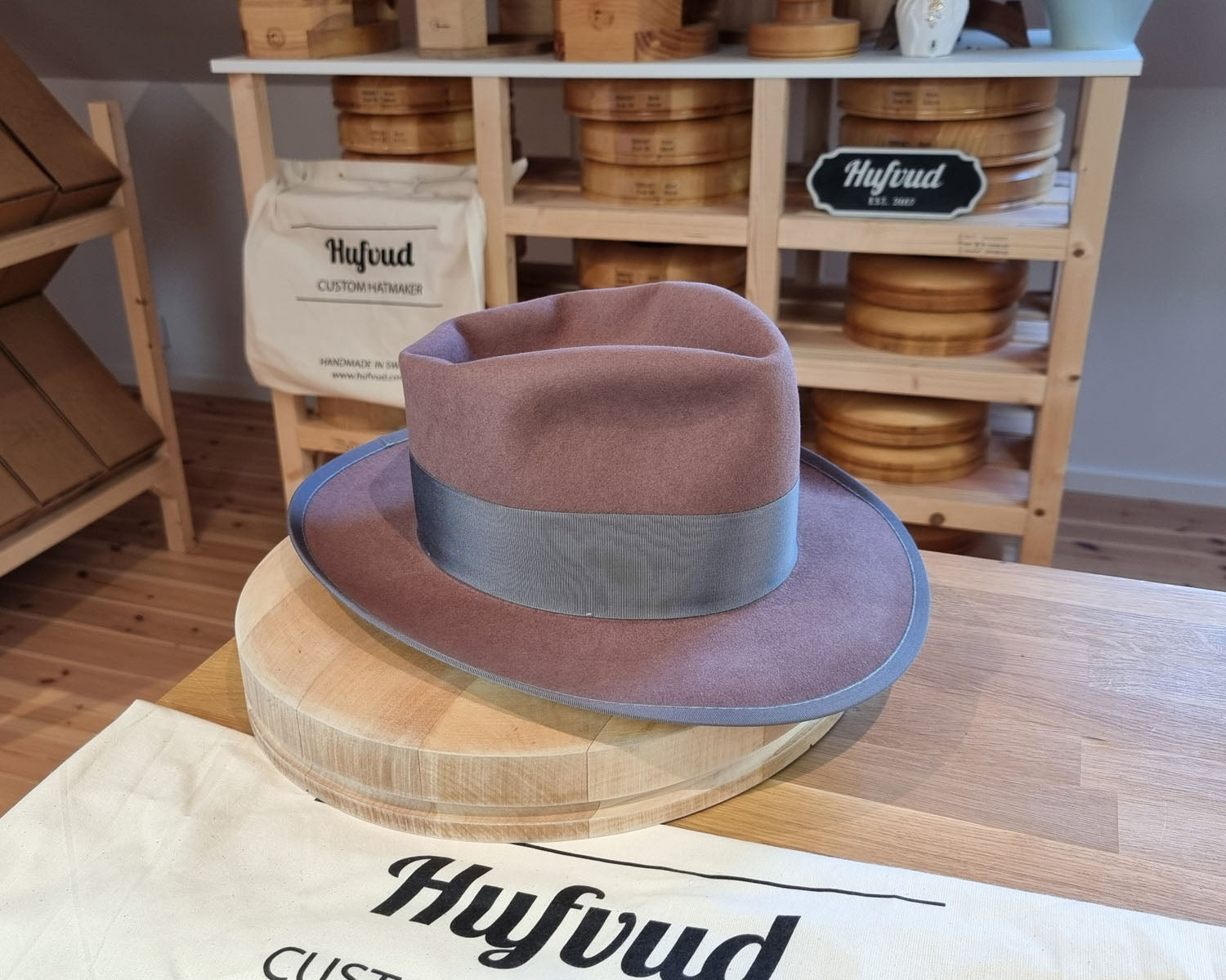 WHIPPET FEDORA | BEAVER FIFTY | DUSTY ROSE COLOR | SIZE 61, US 7 5/8