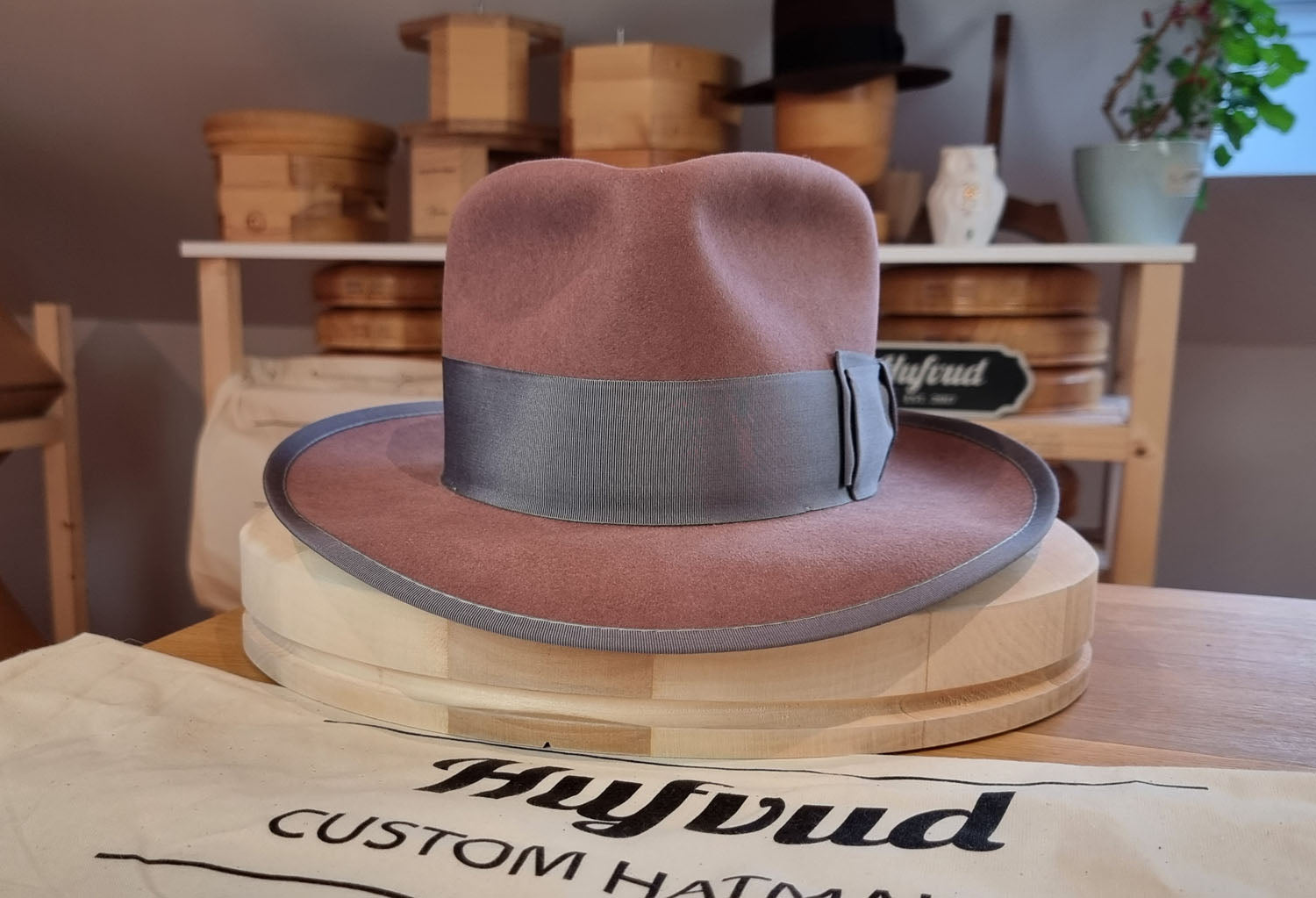 WHIPPET FEDORA | BEAVER FIFTY | DUSTY ROSE COLOR | SIZE 61, US 7 5/8