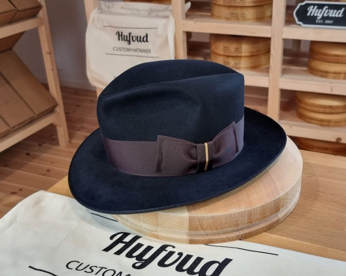 FLOKI FEDORA | BEAVER HUNDRED | DARK NAVY COLOR | SIZE 60, US 7 1/2