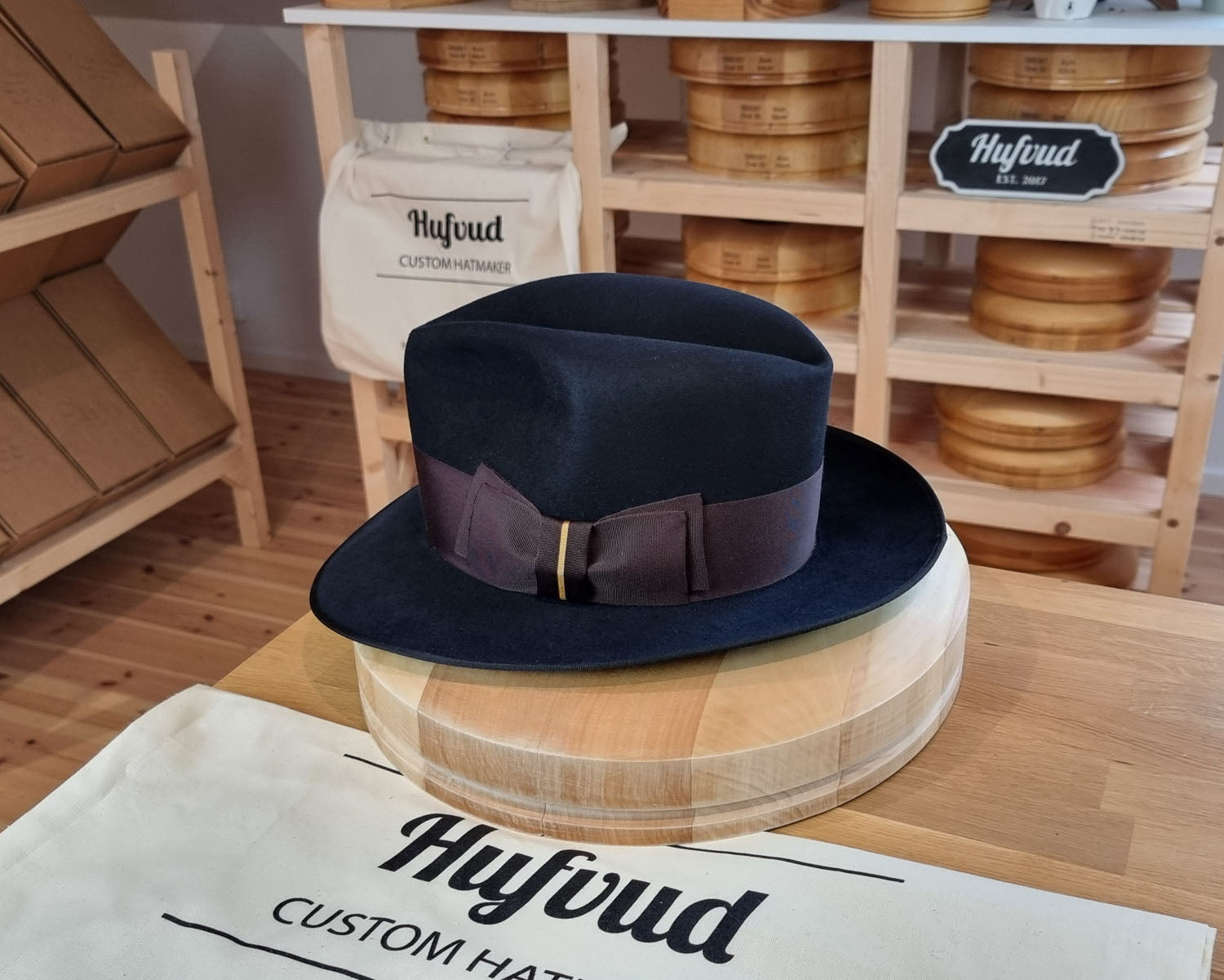 FLOKI FEDORA | BEAVER HUNDRED | DARK NAVY COLOR | SIZE 60, US 7 1/2