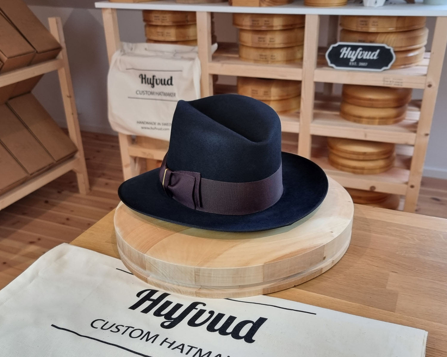 FLOKI FEDORA | BEAVER HUNDRED | DARK NAVY COLOR | SIZE 60, US 7 1/2