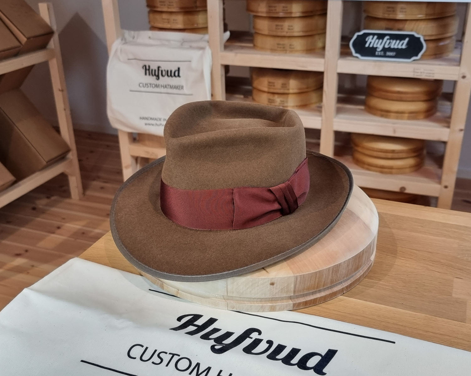 NEW STYLE FEDORA | RABBIT & HARE DELUXE BLEND | CINNAMON COLOR | SIZE 58, US 7 1/4