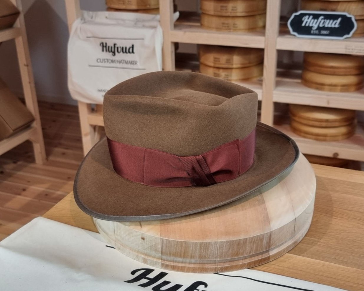 NEW STYLE FEDORA | RABBIT & HARE DELUXE BLEND | CINNAMON COLOR | SIZE 58, US 7 1/4