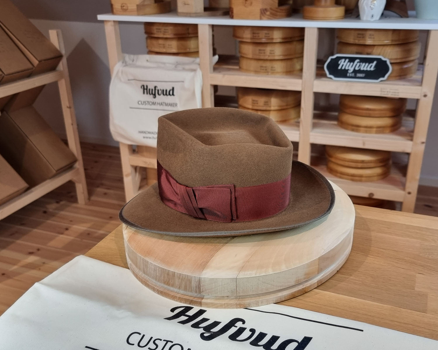 NEW STYLE FEDORA | RABBIT & HARE DELUXE BLEND | CINNAMON COLOR | SIZE 58, US 7 1/4