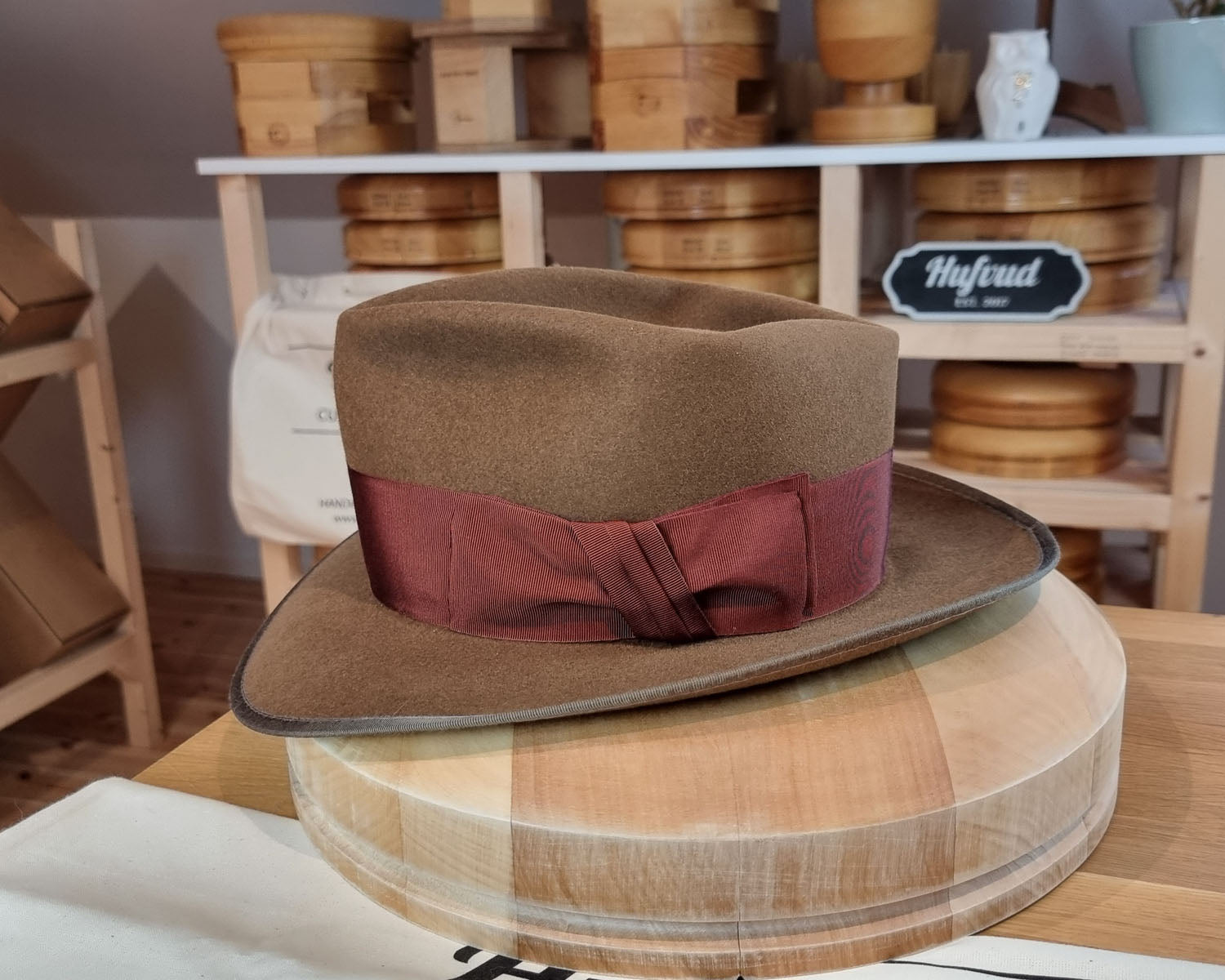 NEW STYLE FEDORA | RABBIT & HARE DELUXE BLEND | CINNAMON COLOR | SIZE 58, US 7 1/4