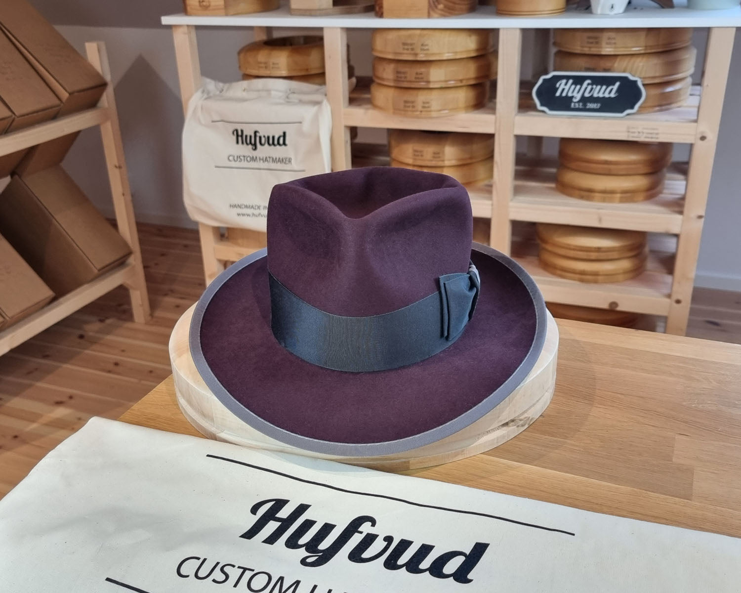 WHIPPET FEDORA | LIMITED EDITION | BEAVER HUNDRED | PLUM COLOR | SIZE 60, US 7 1/2