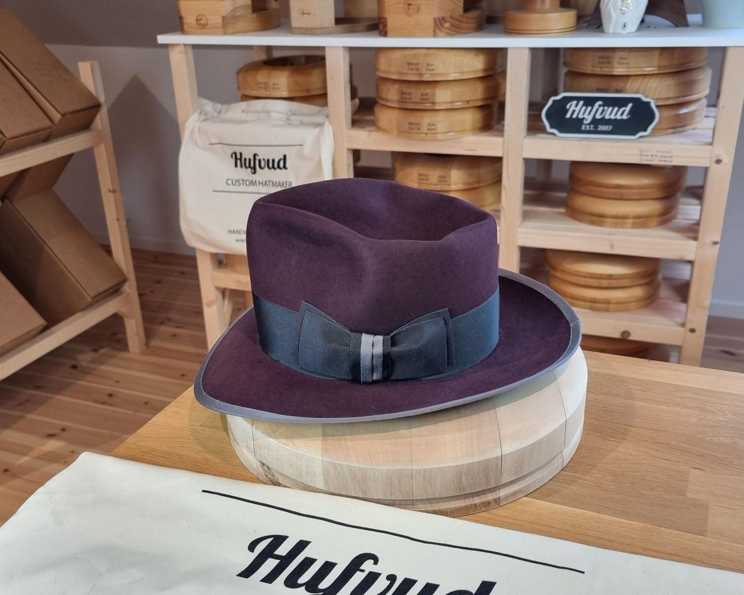 WHIPPET FEDORA | LIMITED EDITION | BEAVER HUNDRED | PLUM COLOR | SIZE 60, US 7 1/2