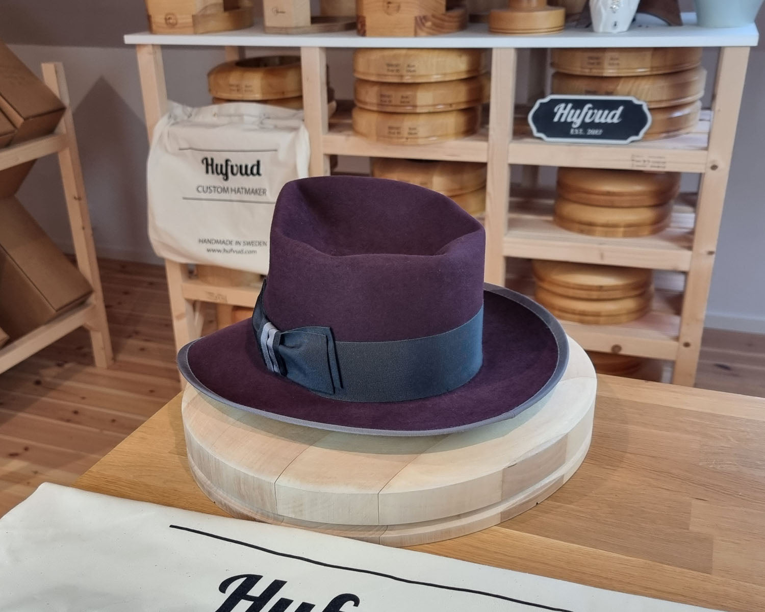 WHIPPET FEDORA | LIMITED EDITION | BEAVER HUNDRED | PLUM COLOR | SIZE 60, US 7 1/2