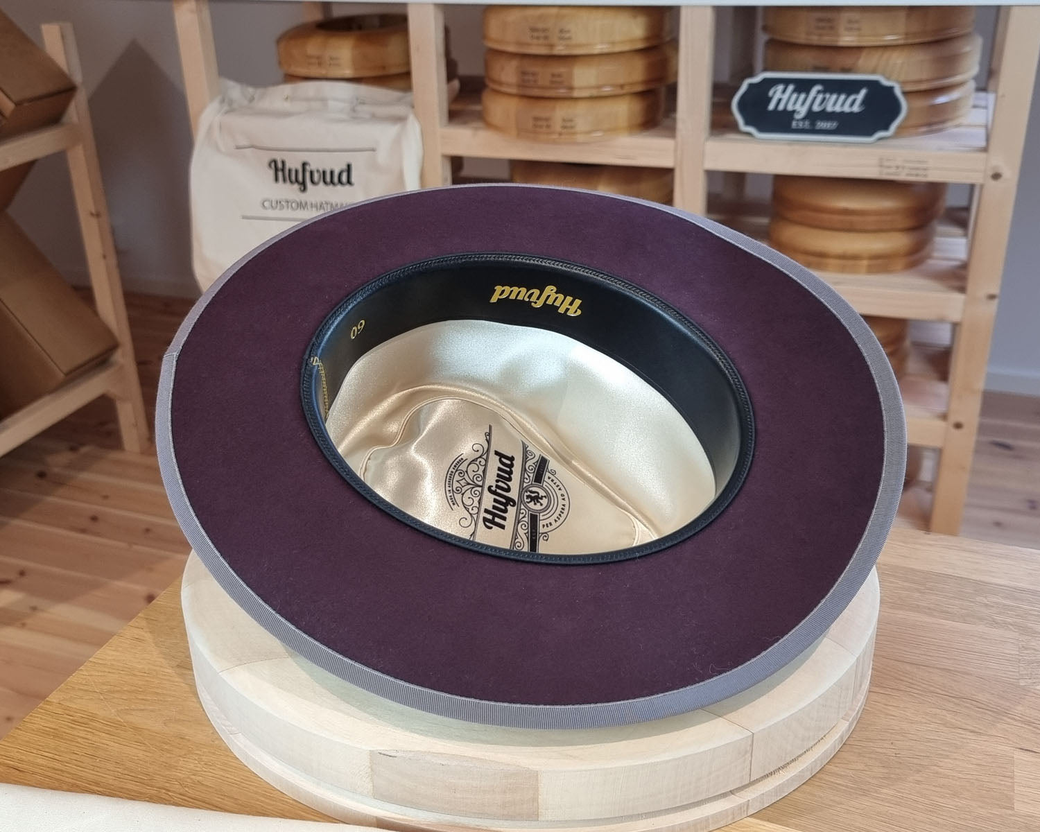 WHIPPET FEDORA | LIMITED EDITION | BEAVER HUNDRED | PLUM COLOR | SIZE 60, US 7 1/2