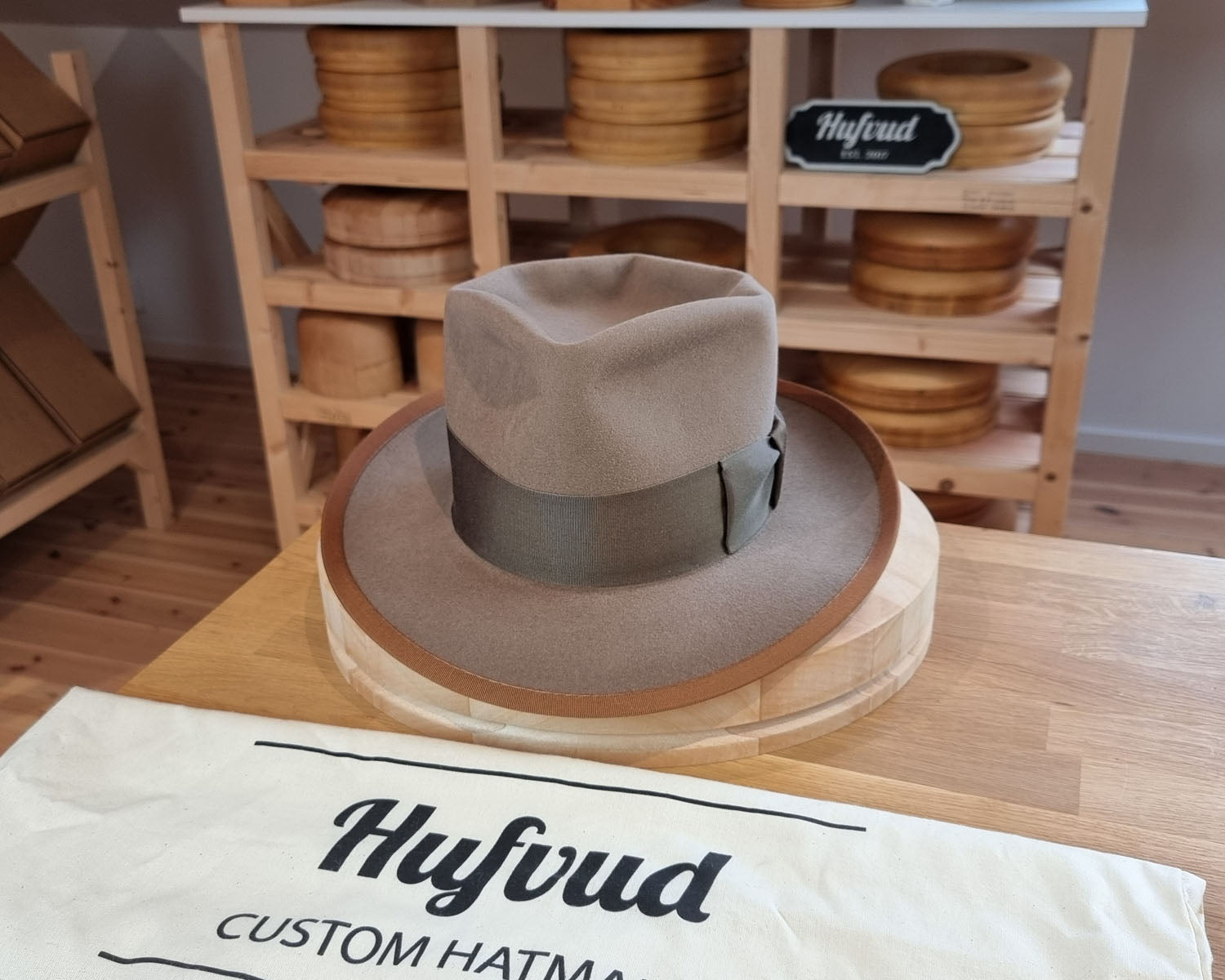 WHIPPET FEDORA | RABBIT & HARE DELUXE BLEND | DRIFTWOOD COLOR | SIZE 58, US 7 1/4