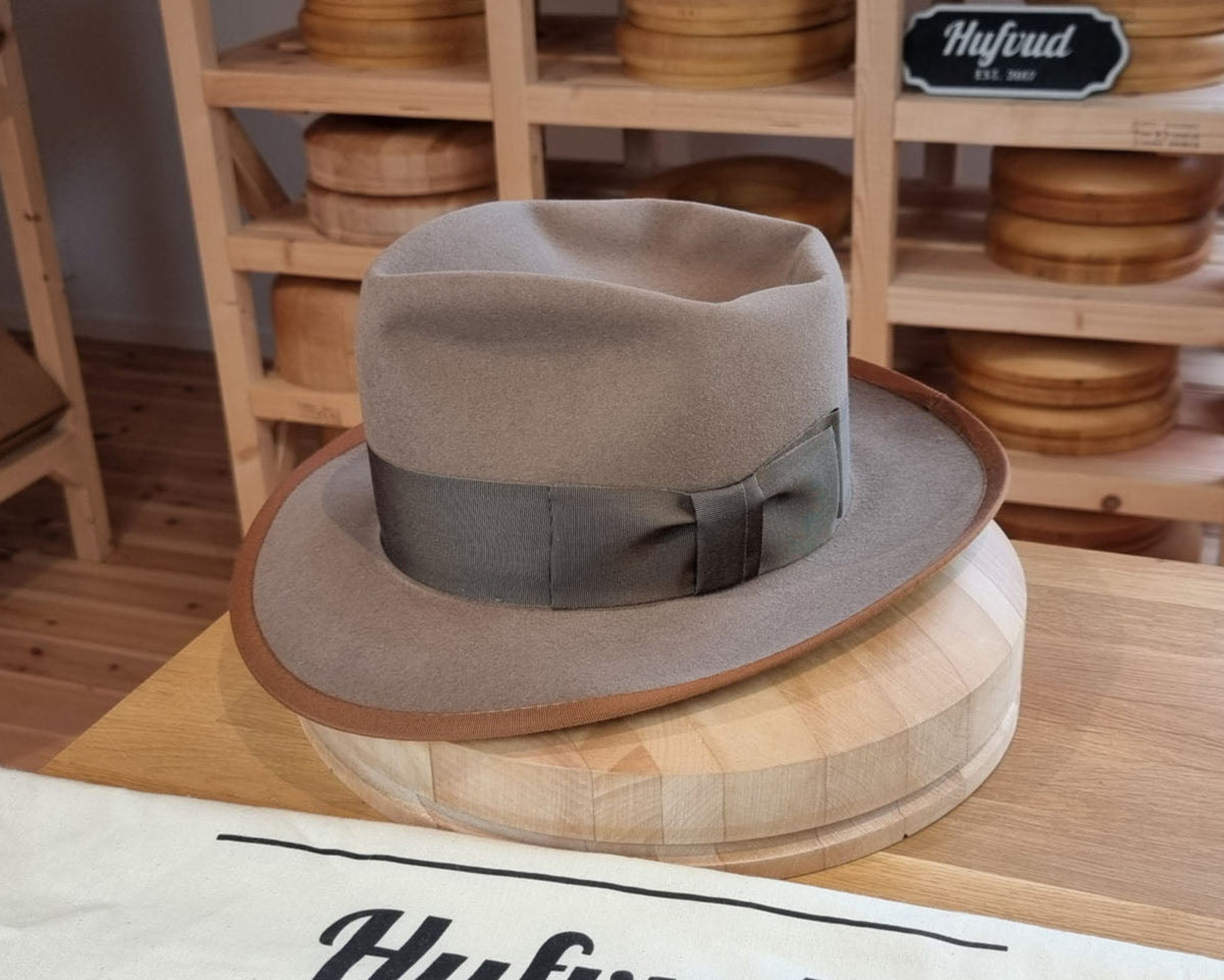WHIPPET FEDORA | RABBIT & HARE DELUXE BLEND | DRIFTWOOD COLOR | SIZE 58, US 7 1/4