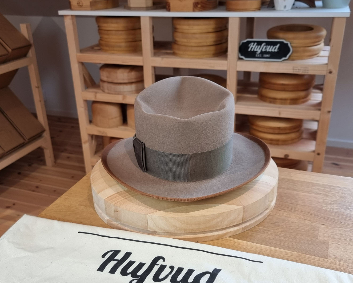 WHIPPET FEDORA | RABBIT & HARE DELUXE BLEND | DRIFTWOOD COLOR | SIZE 58, US 7 1/4